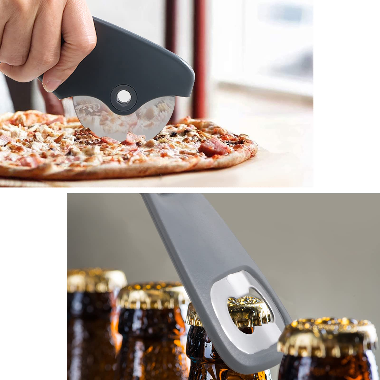 5 Pieces Kitchen Gadgets Set - Space Saving Cooking Tools Accessories Cheese Chocolate Grater, Fruit Vegetable Peeler, Bottle Op