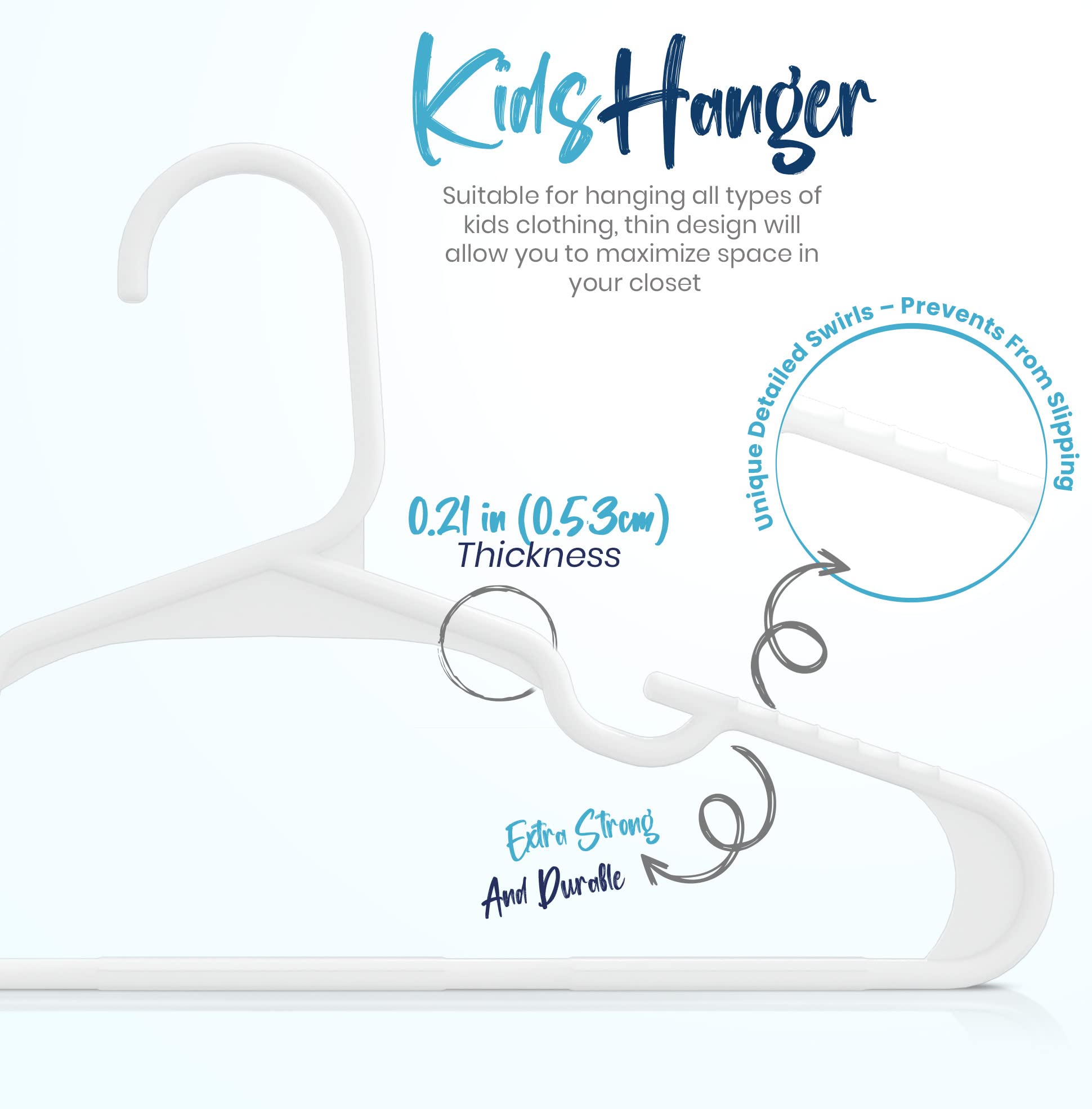 Utopia Home 360 Pack Kids Hangers - 11.5 Inch Plastic Baby Hangers For Closet - Childrens Hangers For Clothes & Infant Hangers F