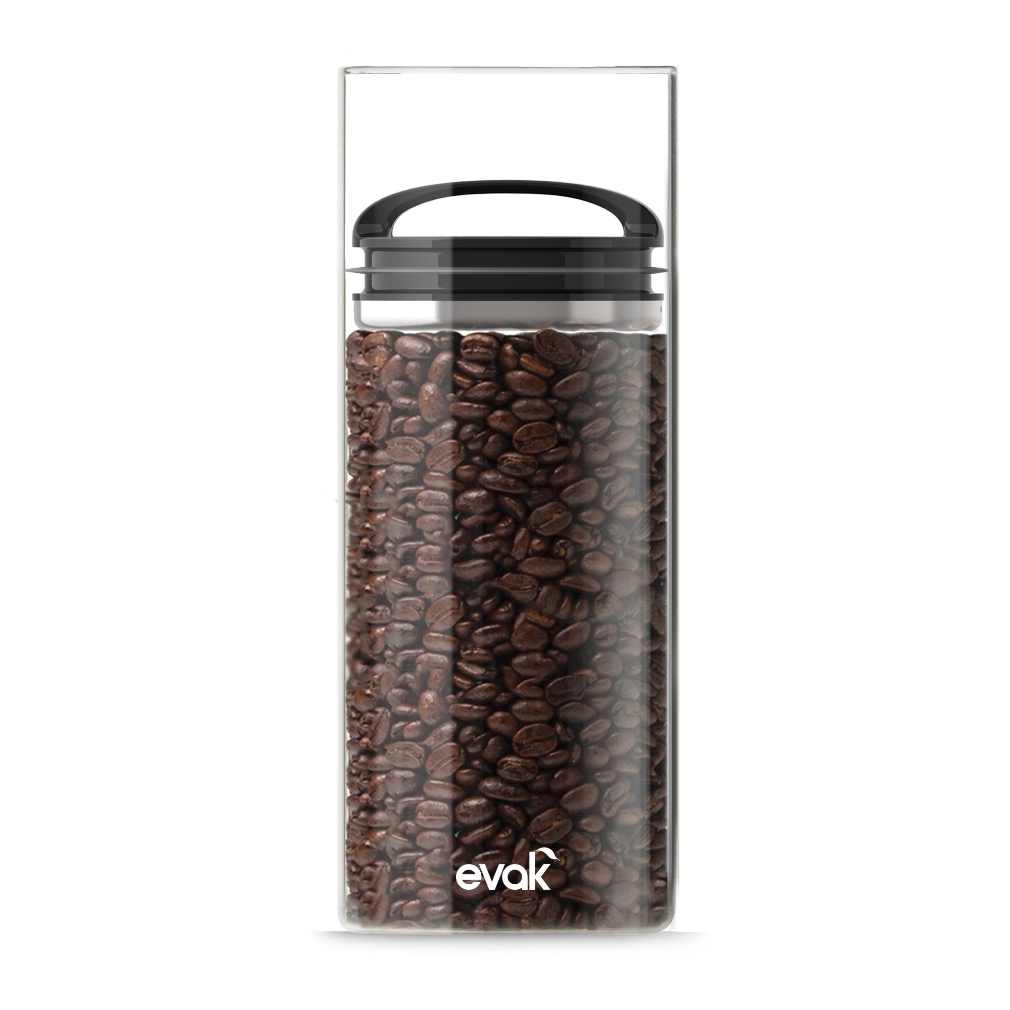 Prepara Evak Storage Container, Large, Black Gloss Handle