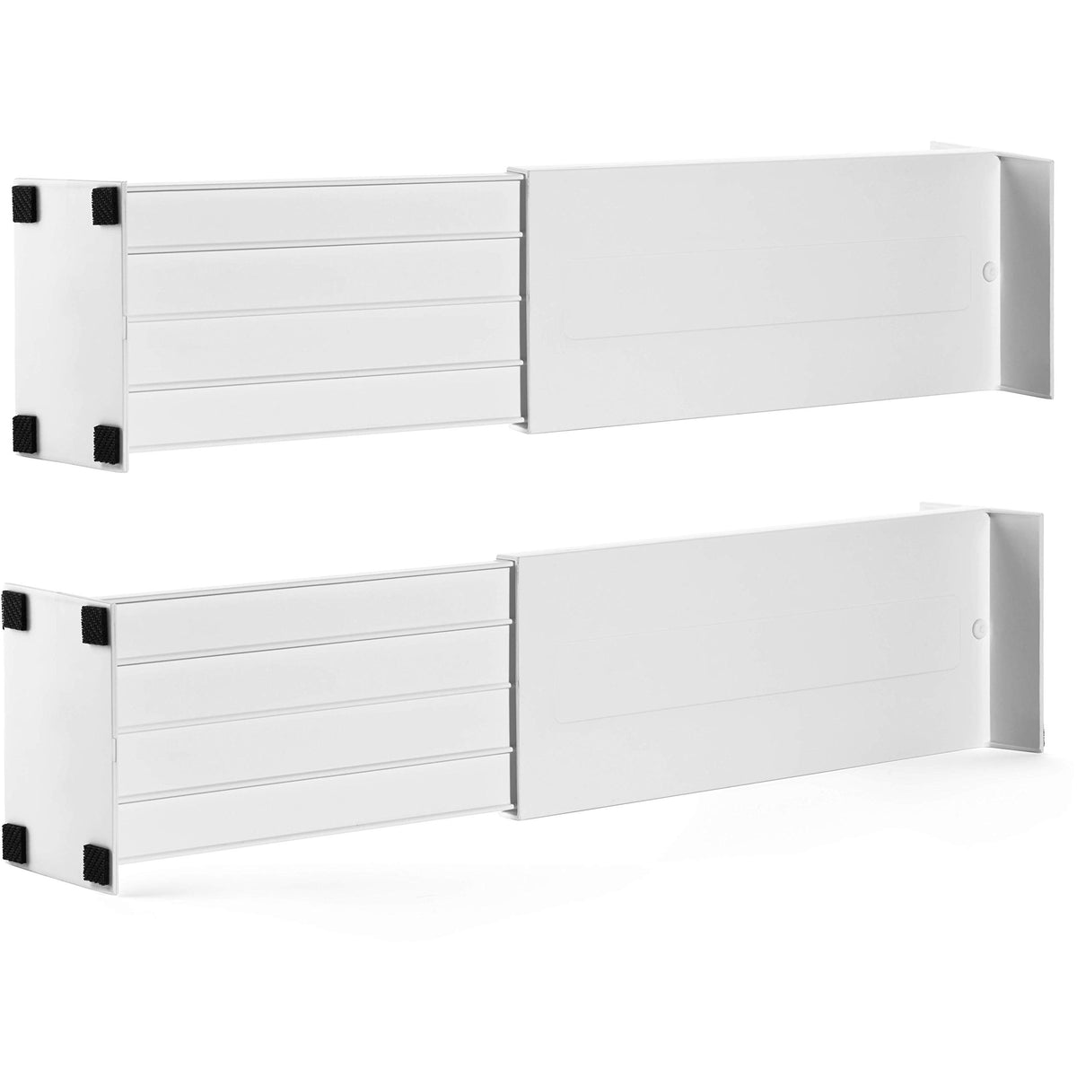 Dial Industries Adjustable Spring Loaded Drawer Dividers, Set Of 2, Wh ...