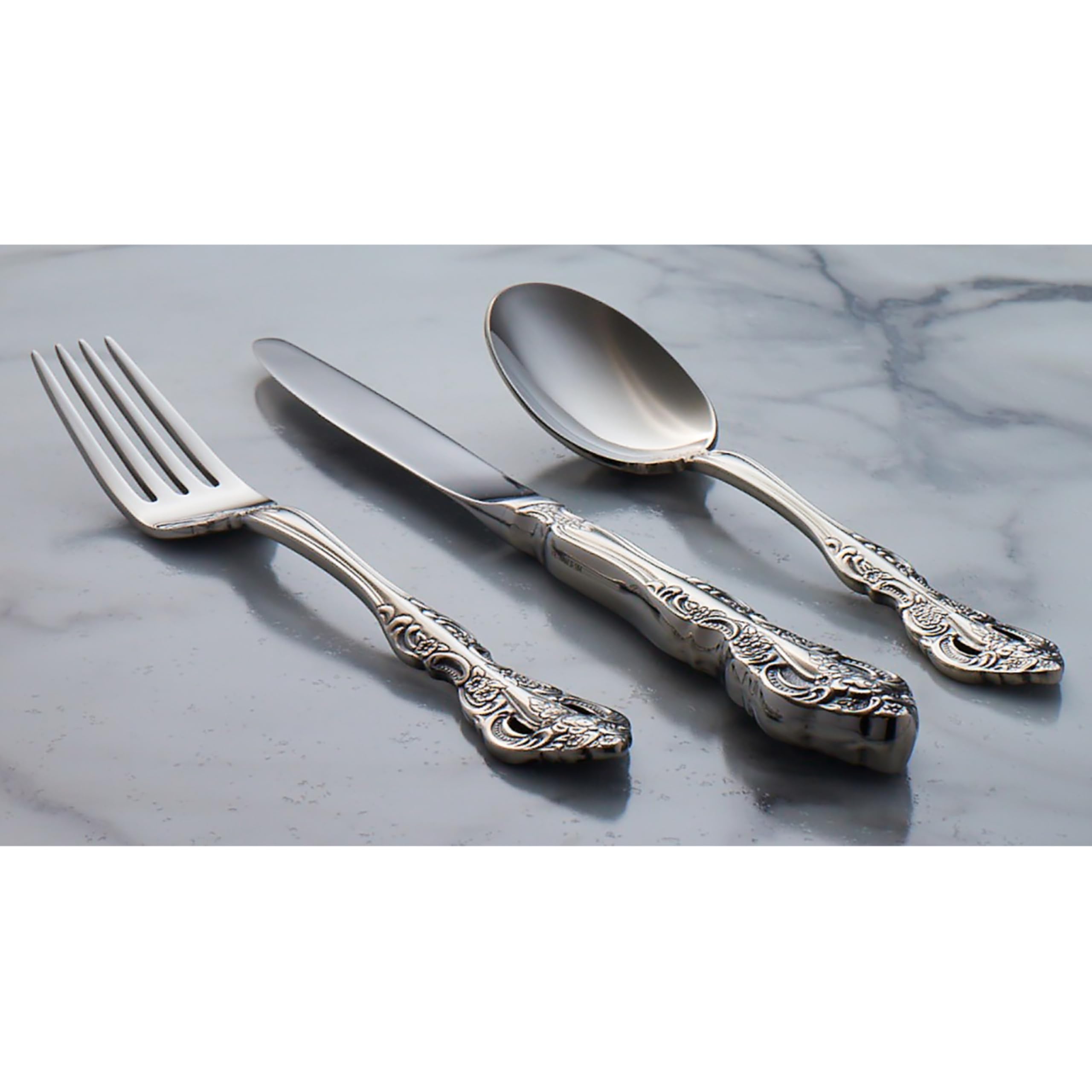 Oneida Michelangelo Fine Flatware Tall Drink Spoon, 0.08 Lb, Metallic