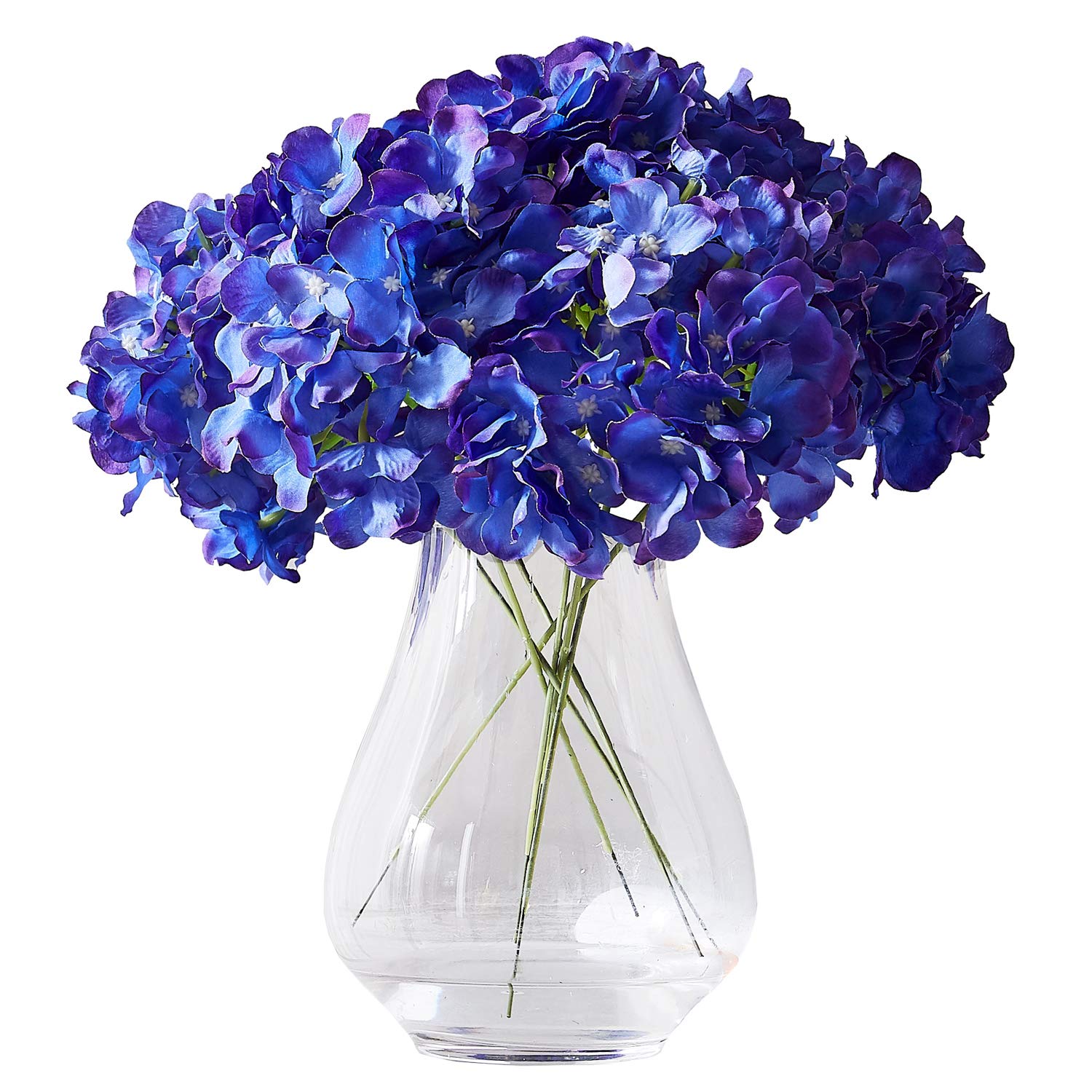 Kislohum Artificial Hydrangea Flower 10 Heads Lavender Hydrangea Silk Flowers Head For Wedding Centerpieces Bouquets Diy Floral