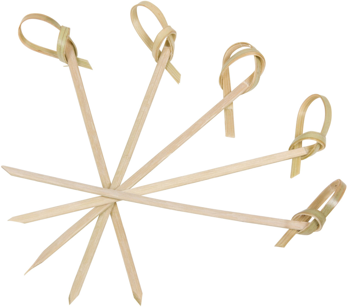 1000 Count | Kingseal Bamboo Wood Flower Knot Picks, Skewers, 3.5 Inches, Perfect For Cocktails And Appetizers, Bulk Pack - 10 P