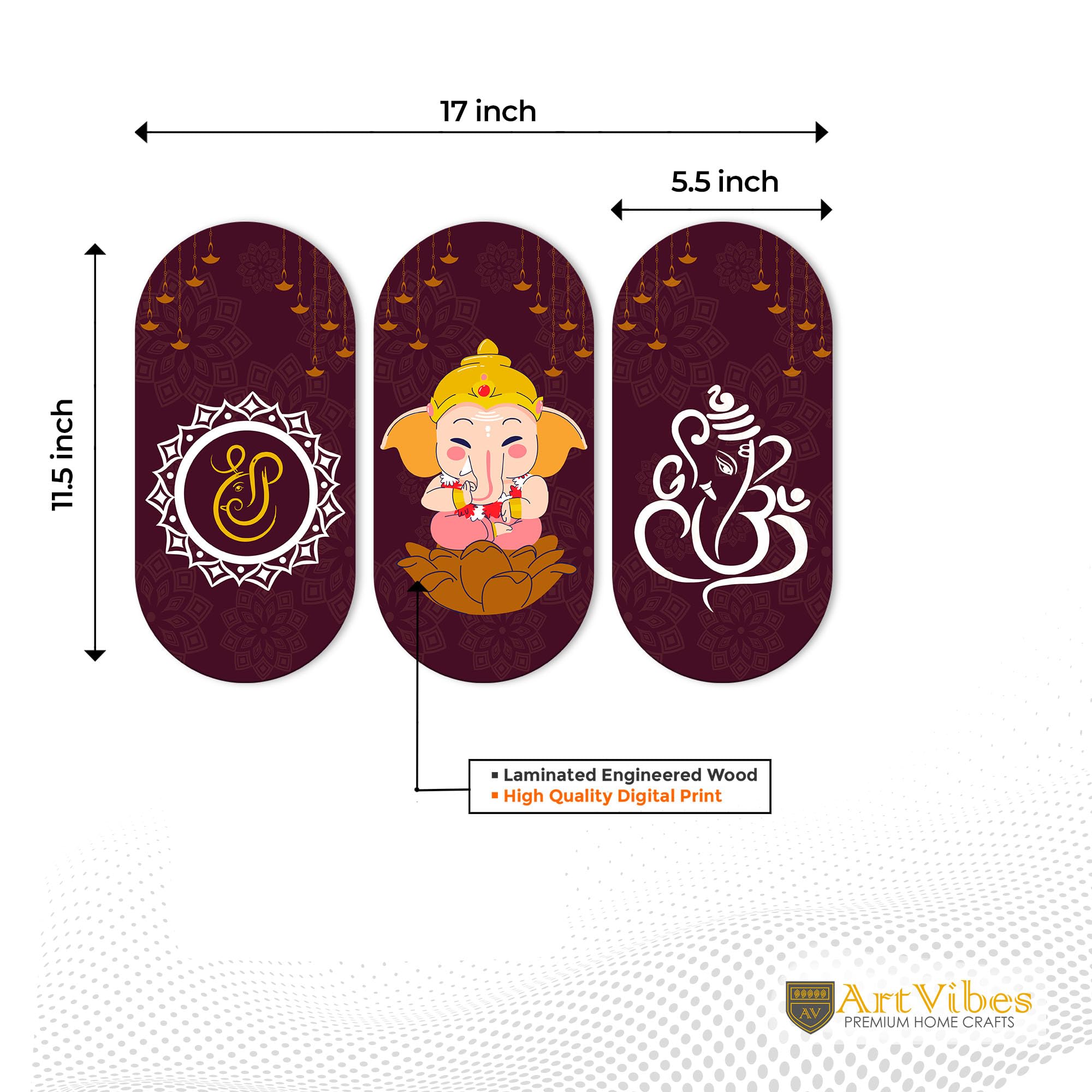 Artvibes Beautiful and Creative Art Printed Wooden Wall Hanger for Home | Office | Living Room | Gift | Modern Decoration Items