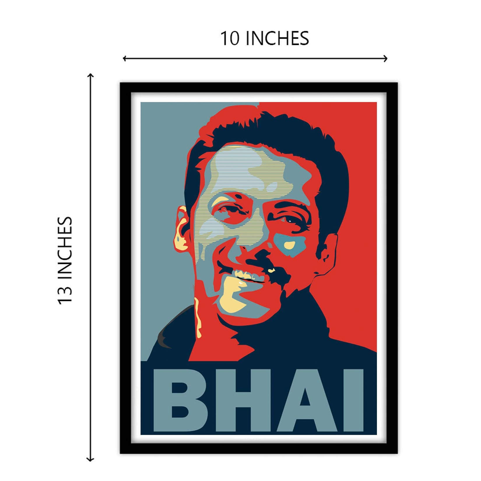 Good Hope - Bollywood Posrer Salman Khan Bhai Bollywood Superstar Framed Poster For Room & Office (10 Inch X 13 Inch, Framed)