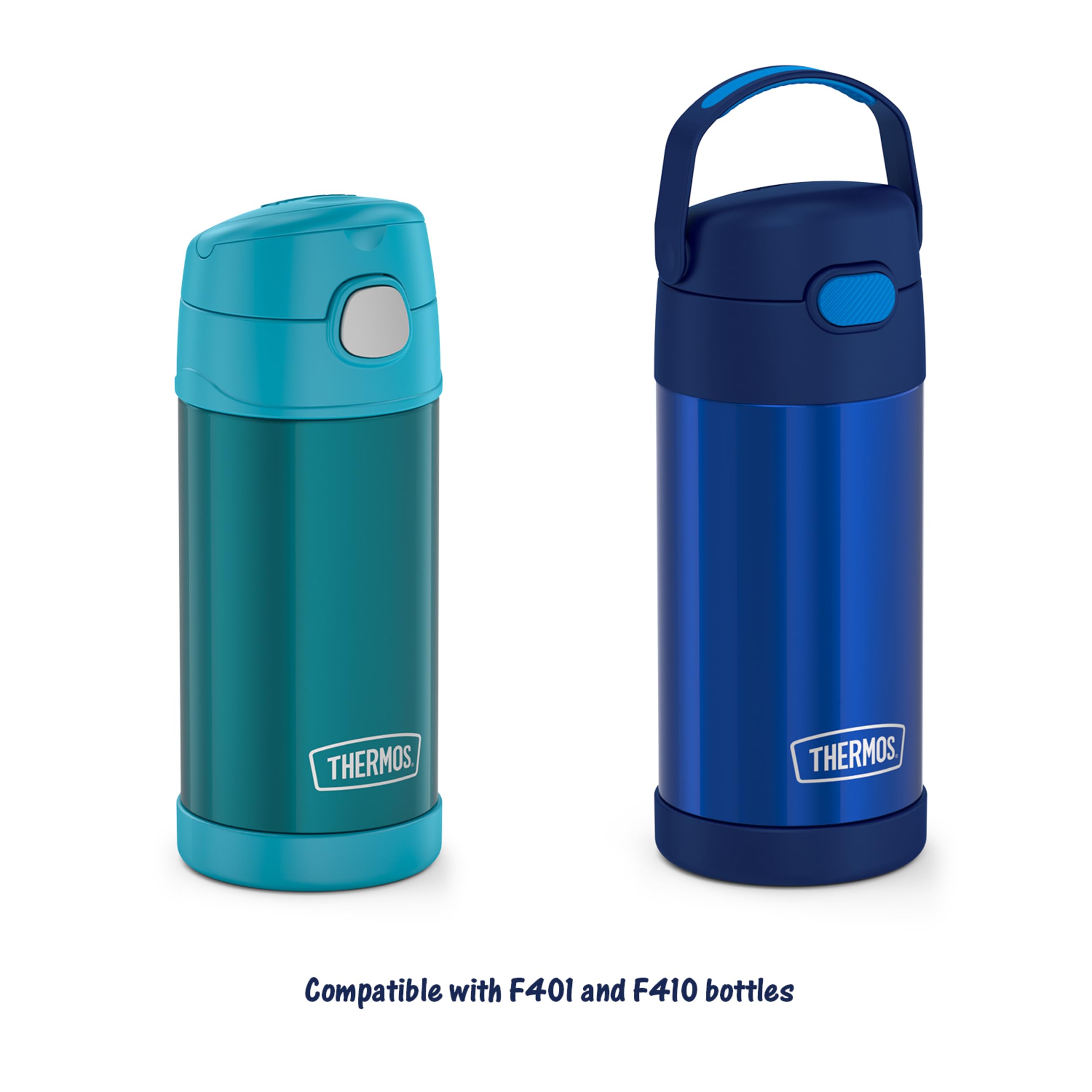 Thermos Funtainer 12 Ounce Insulated Kids Water Bottle Replacement Straws, 2 Pack
