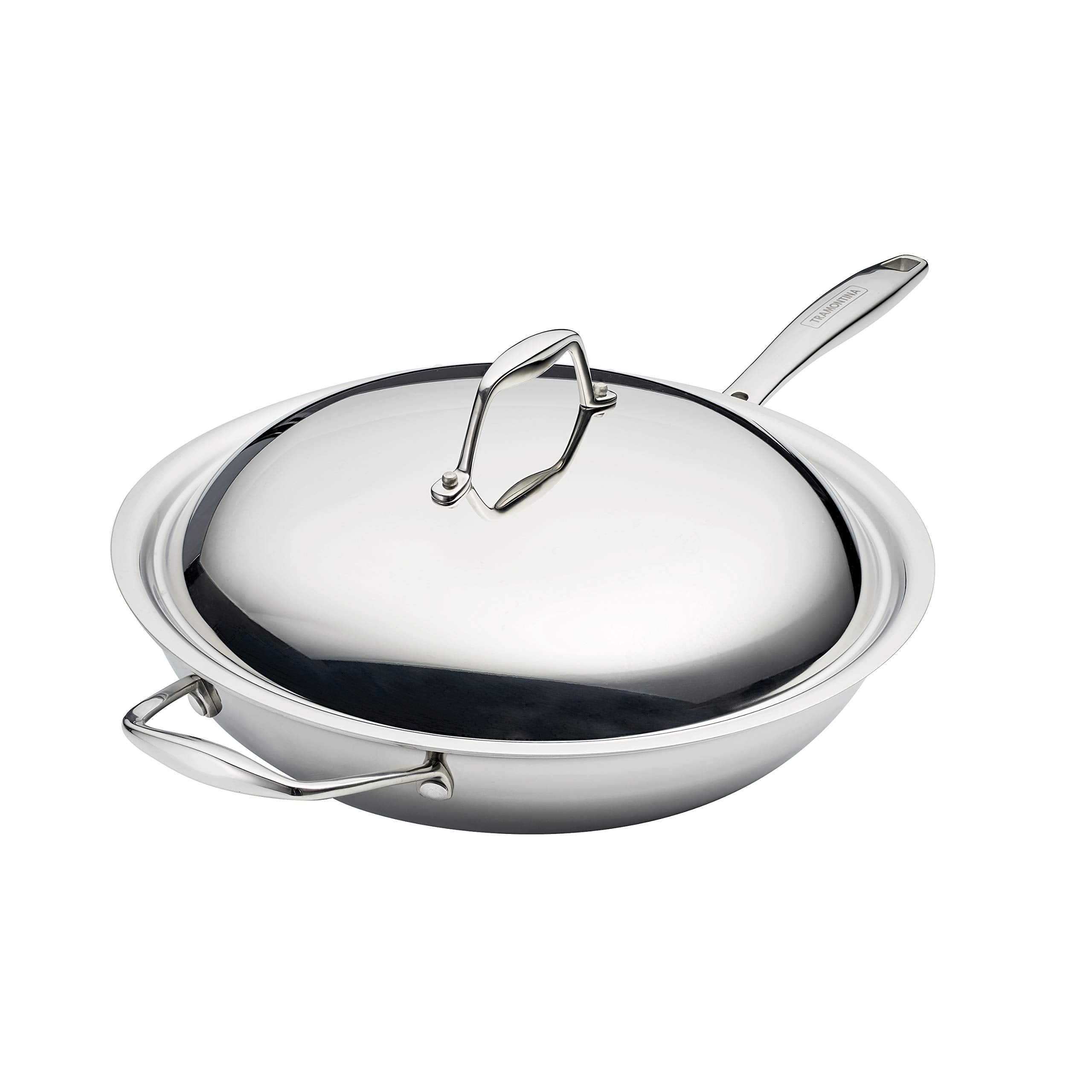 Tramontina Tri-Ply Clad Wok Stainless Steel 12 Inch, 80116/046Ds