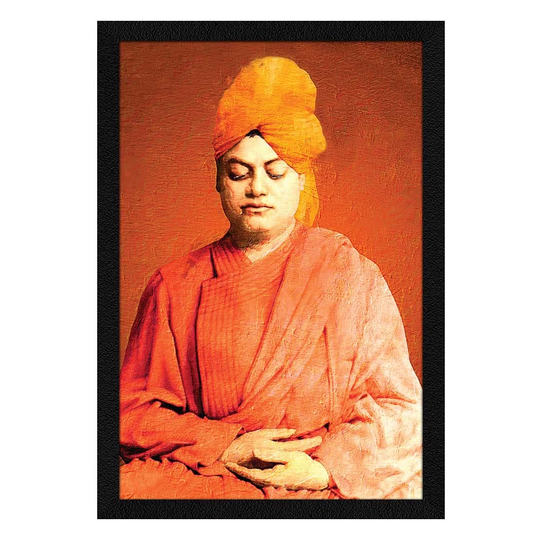 Artx Swami Vivekananda Power Framed, Wall Art Painting 12.5 X 18.5 Inch Picture In Synthetic Wood Frame Multicolor