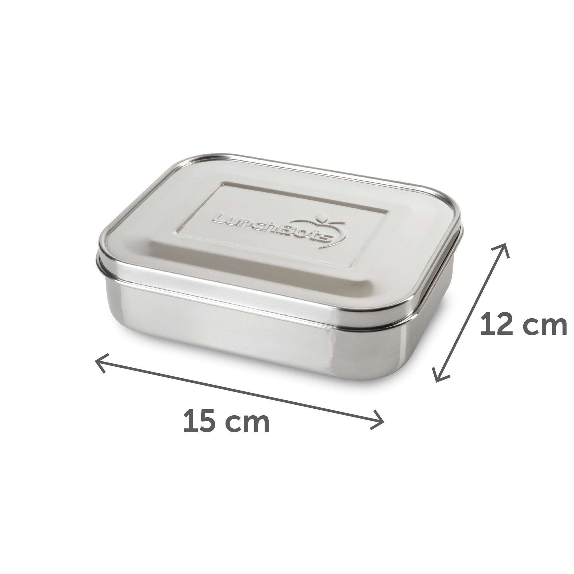Lunchbots Medium Trio Ii Snack Container - Divided Stainless Steel Food Container - Three Sections For Snacks On The Go - Eco-Fr