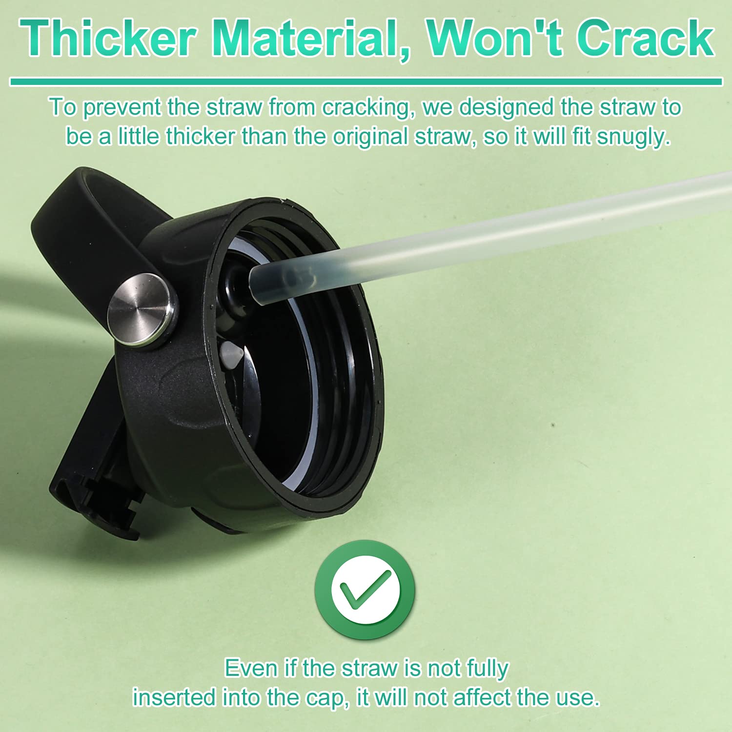 8Pcs Replacement Straws Compatible With Hydro Flask, 24.7Cm/9.7Inch Clear Reusable Straws For Hydro Flask Wide Mouth Straw Lid 4