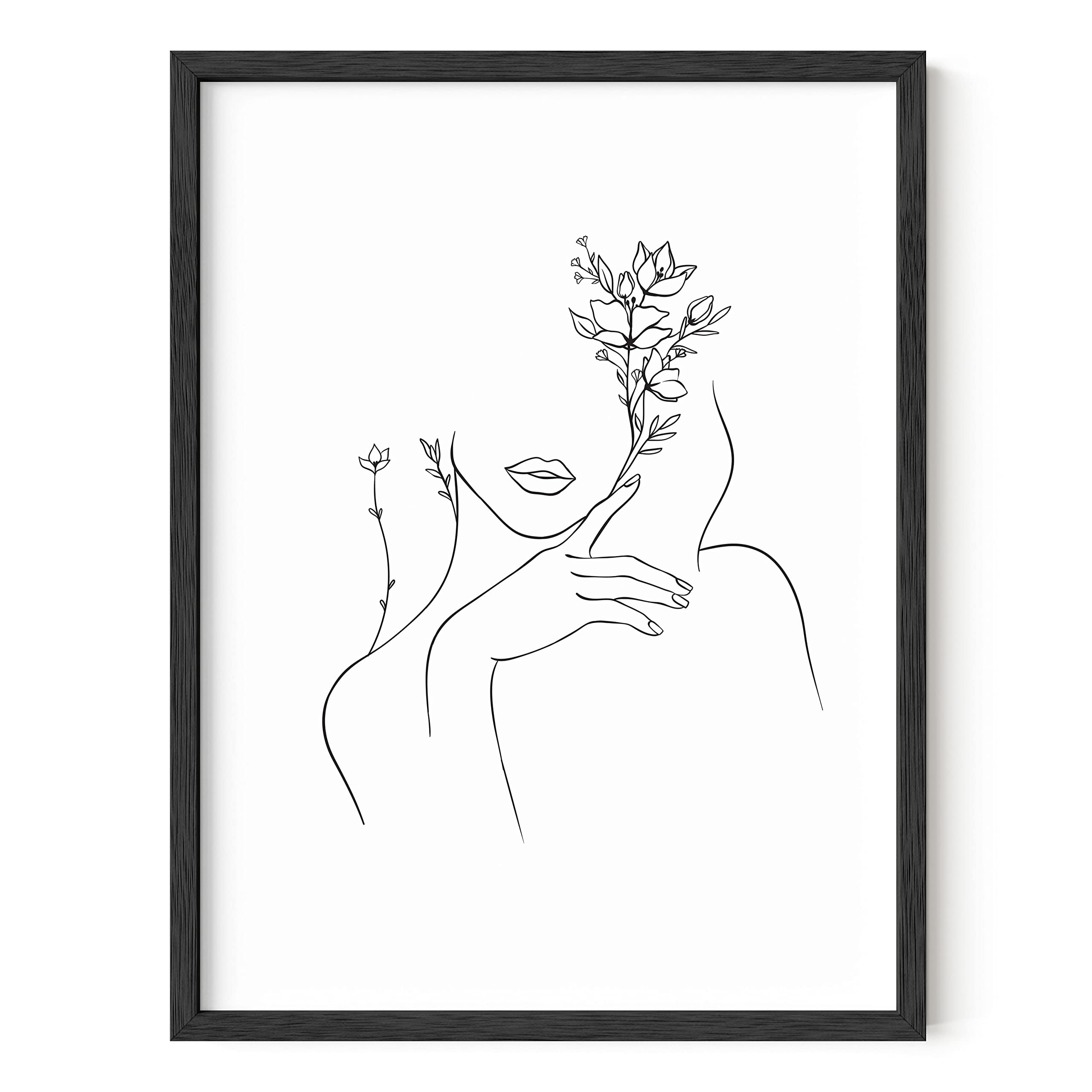 Haus And Hues Black And White Prints Line Art Line Art Wall Decor Minimalist Wall Art For Women, Line Drawings Minimalist Silhou