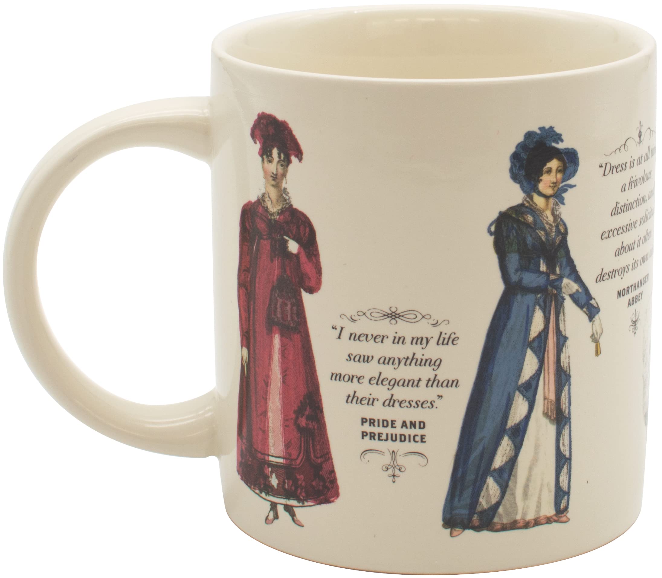 The Unemployed Philosophers Guild Jane Austen Finery Color Changing Mug - Heat Transforms Day Attire Revealing Evening Gowns, Co