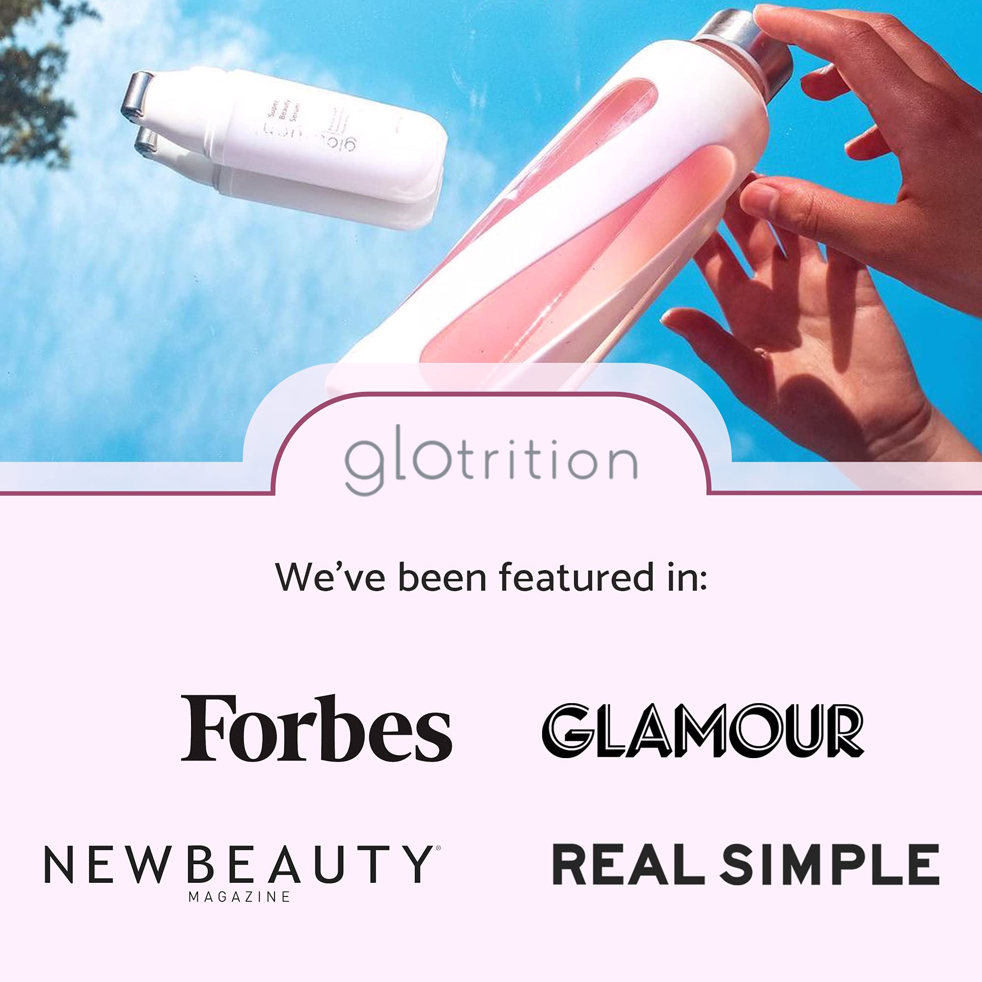 Glotrition Georgie Clear Glass Water Bottle With Silicone Grip, 20 Oz. - Reusable, Refillable, Durable - Modern Aesthetic For Th