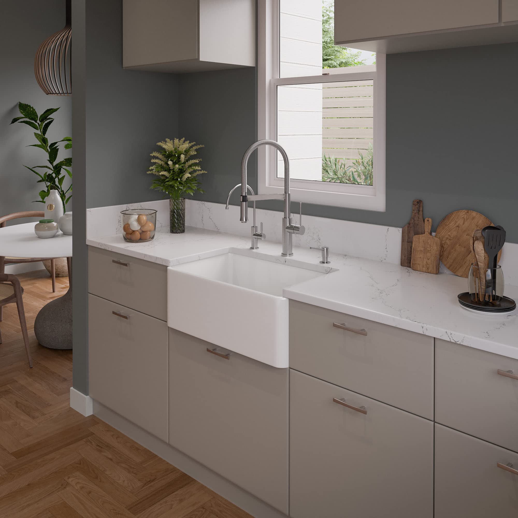Alfi Brand Abf3018-Gm Kitchen Sink, Grey Matte