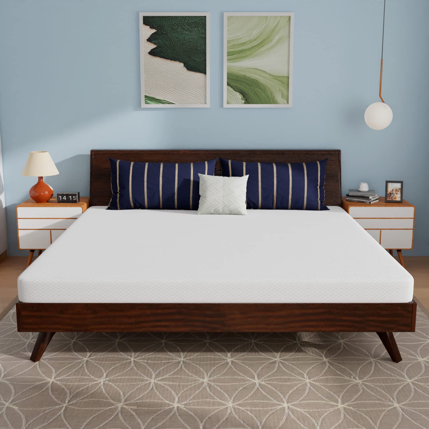 Paylesshere 6 Inch Gel Memory Foam Mattressking Size Mattress Bamboo Charcoal Infused Mattress In A Box Medium-Firm Pressure Rel