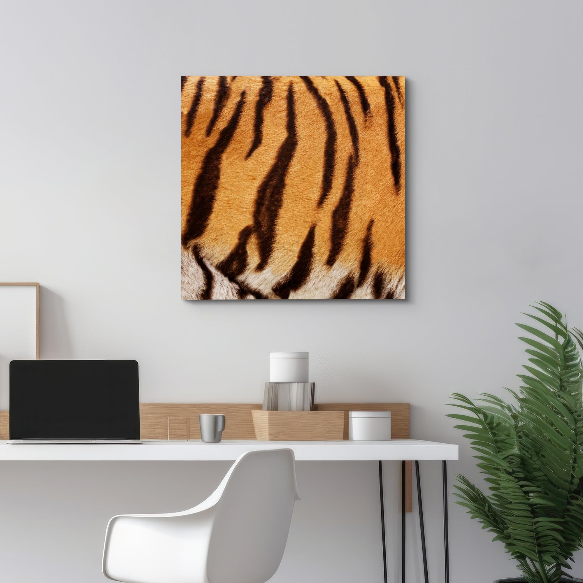 Wall26 - Canvas Prints Wall Art - Canvas Prints Wall Art - Tiger Fur/Skin Texture - 16''X16''