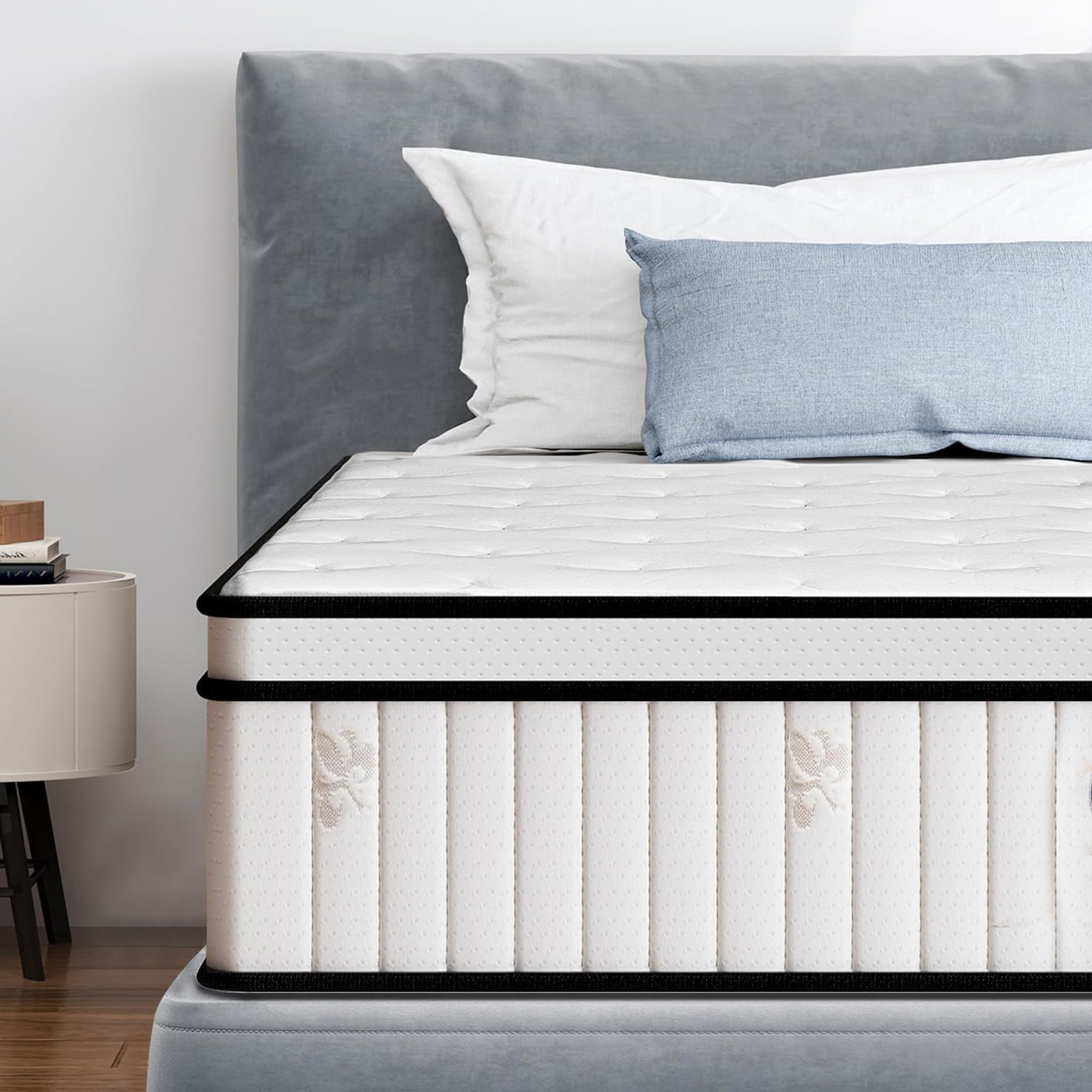 SogesSleep Queen Mattress, 10 Inch Hybrid Queen Mattress in a Box, Individual Pocket Spring Bed Mattress, Medium Firm Mattress f
