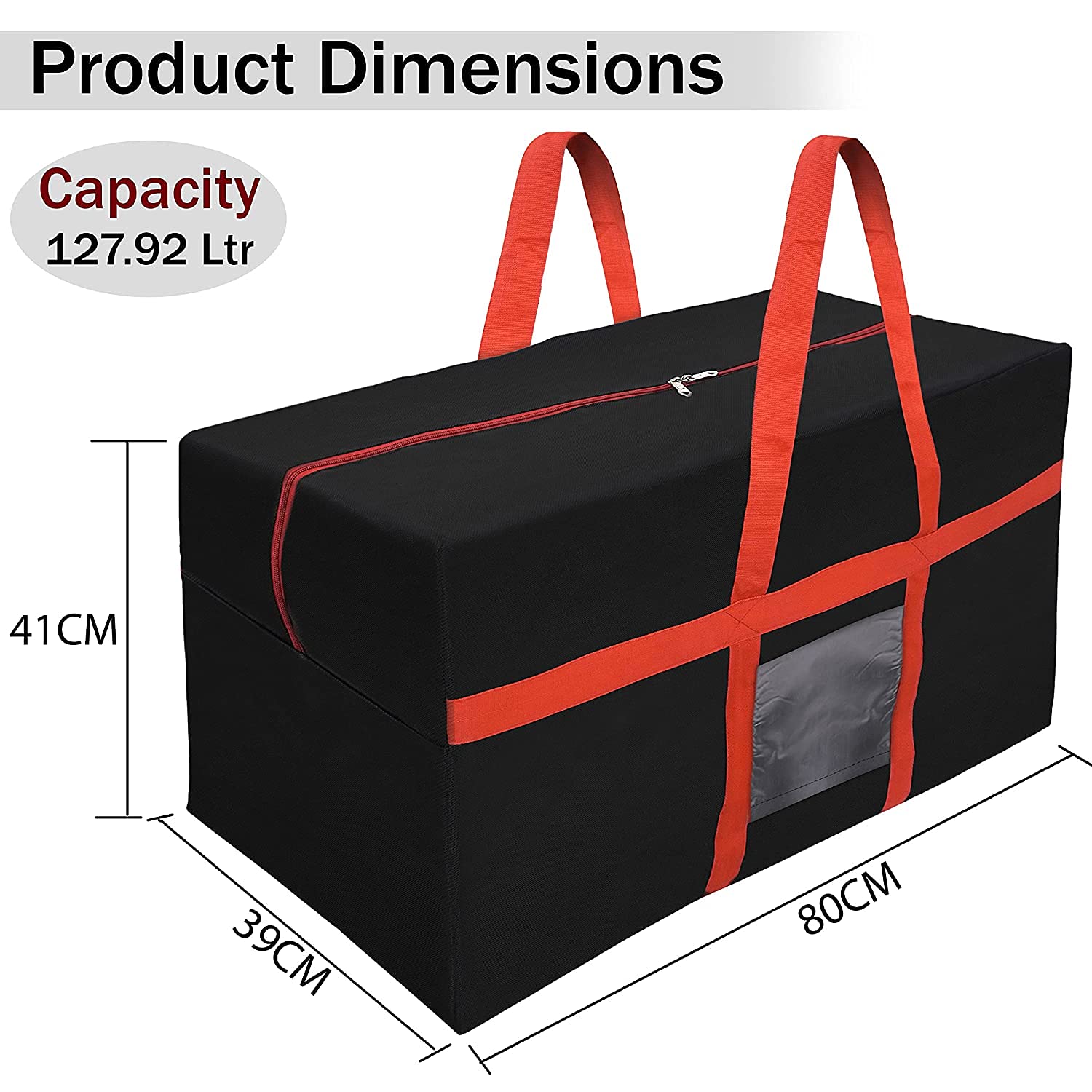 Storite Nylon Multi-Purpose Heavy Duty 128 litres Super-Size Large Clothing Storage Organiser/Toys Storage Bag/Stationery Paper