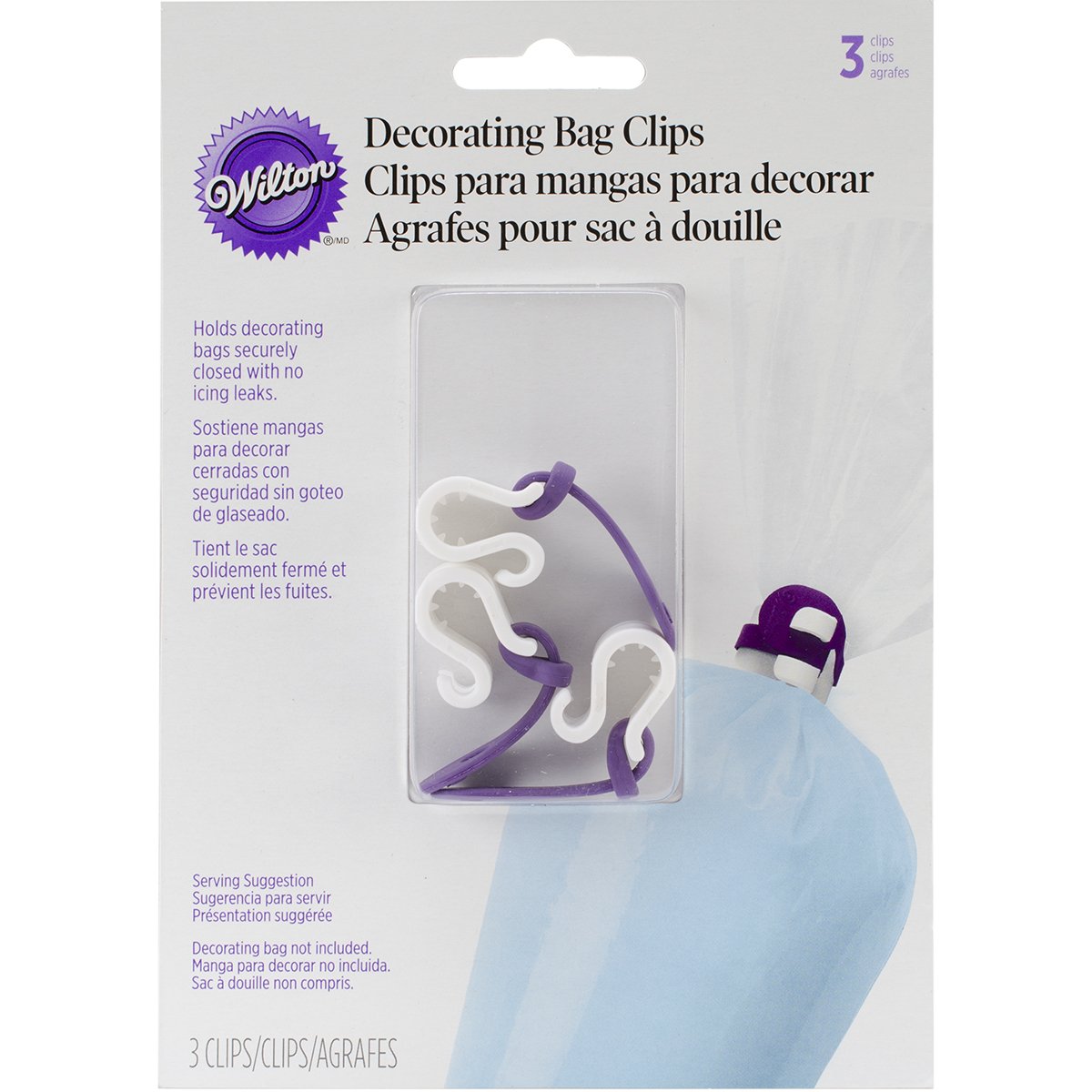 Wilton 3-Piece Icing Bag Clips