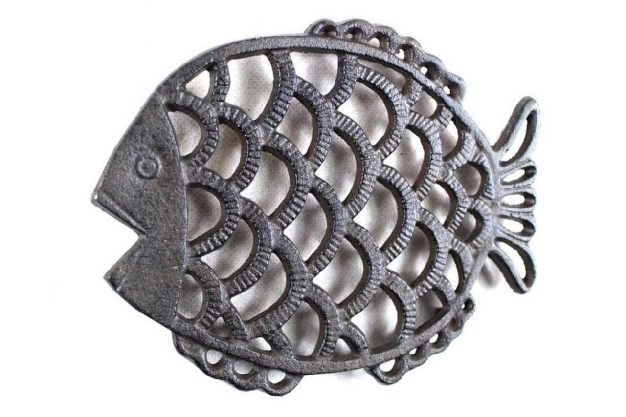 Cast Iron Big Fish Trivet 8 Inch - Sea Decoration - Coastal Living