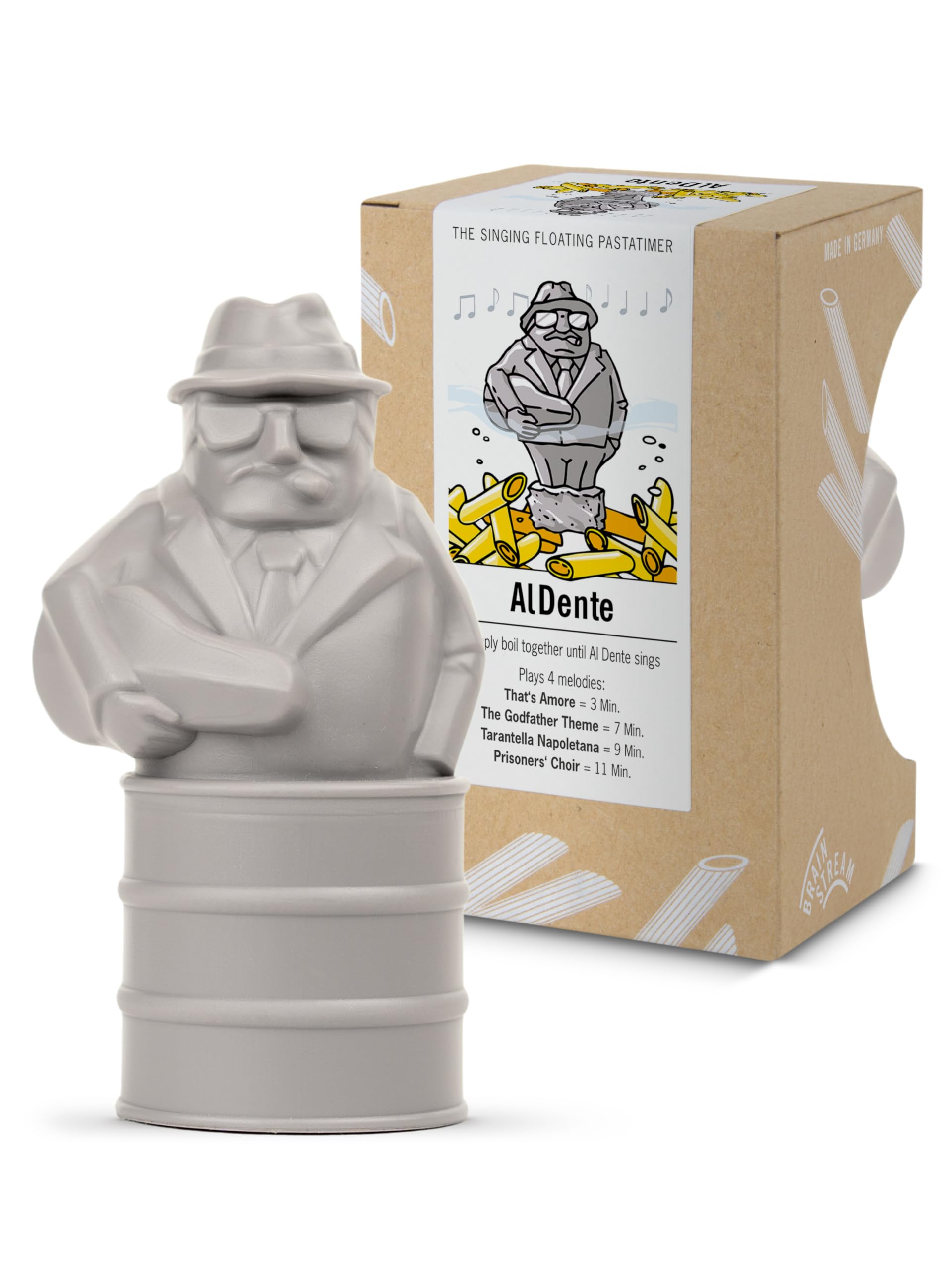 Al Dente Taupe - The Singing Floating Pasta Timer: Will Sing Different Tunes When Pasta is Ready at 3, 7, 9, and 11 Minutes, to 