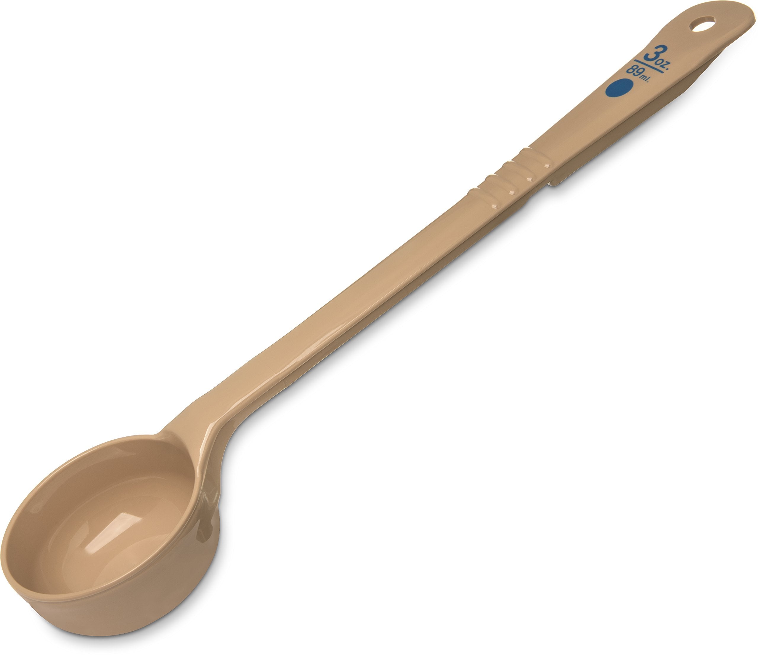 Carlisle FoodService Products 437006 Long Handle Measuring Spoon, 3 Ounces, Beige (Pack of 12)
