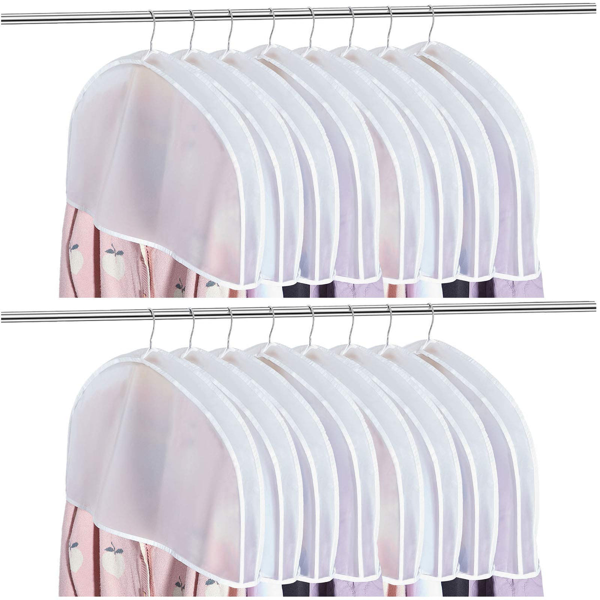 Patelai 16 Pieces Shoulder Covers Garment Covers Clothes Covers For Closet Storage Suit, Coats, Jackets, Dress Closet Storage