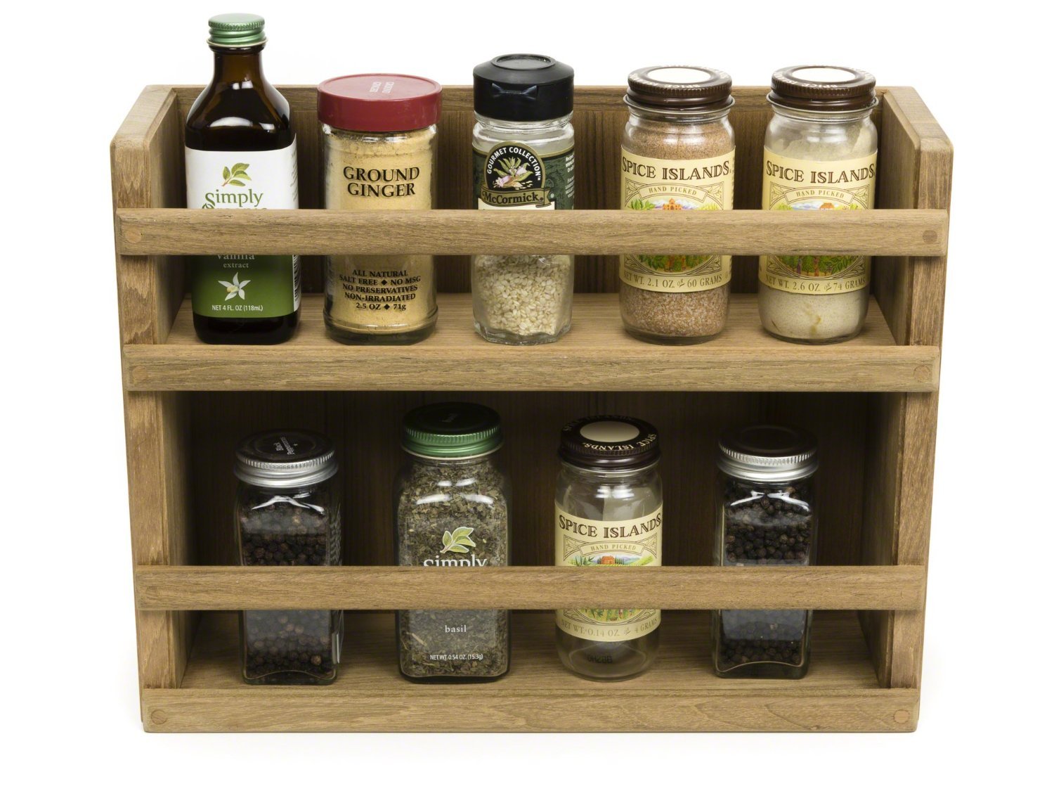Whitecap Teak Two-Tier Spice Rack