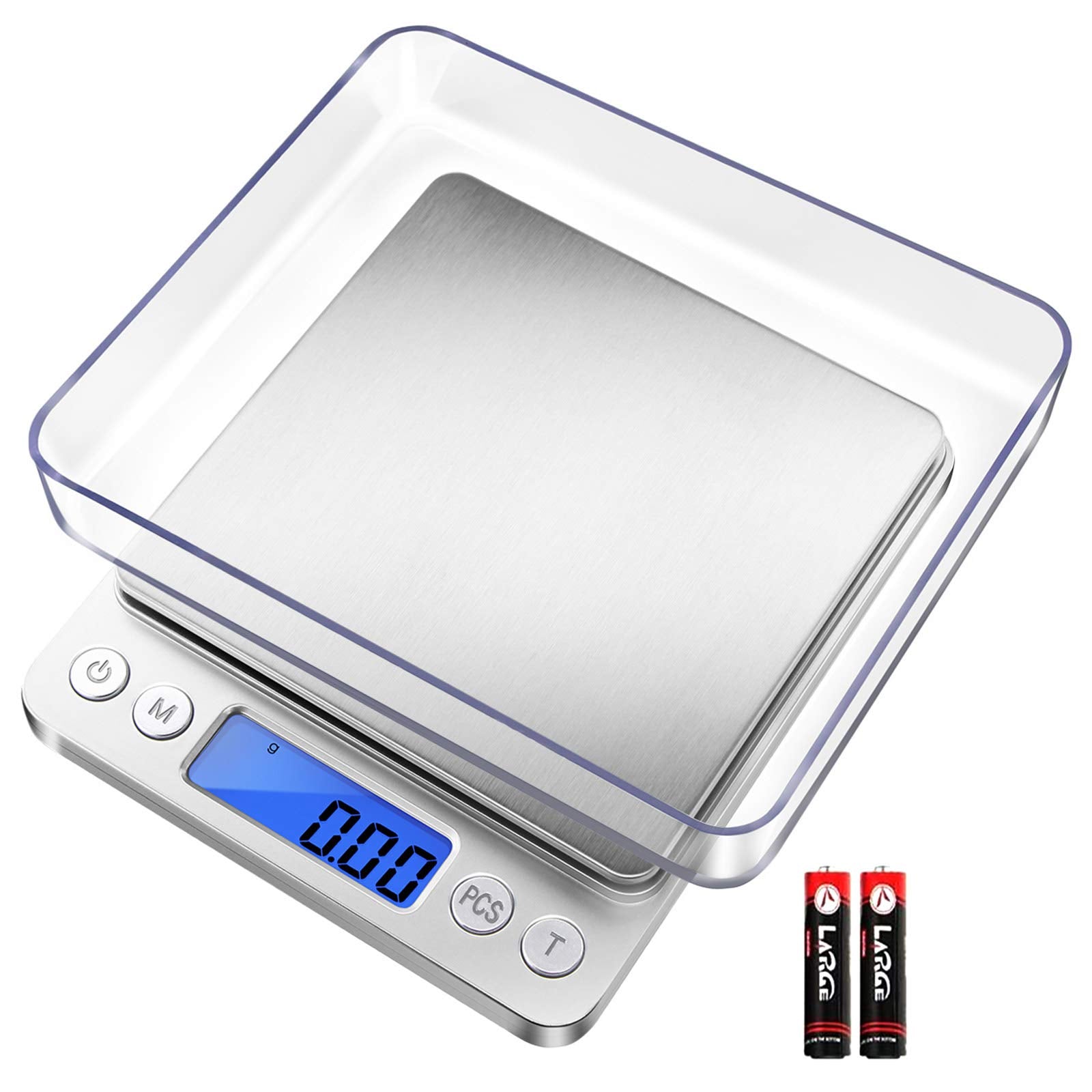 Fuzion Small Kitchen Weight Scale, 500g/0.01g Digital, Precision Lab & Jewelry Scale with LCD