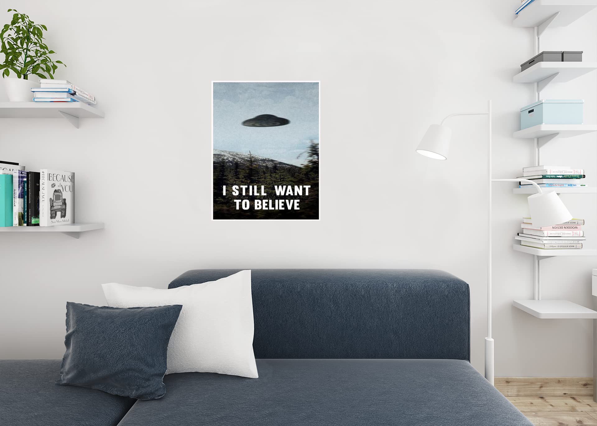 I Still Want To Believe Ufo Flying Saucer Aliens Tv Show Cool Wall Art Print Poster 24X36
