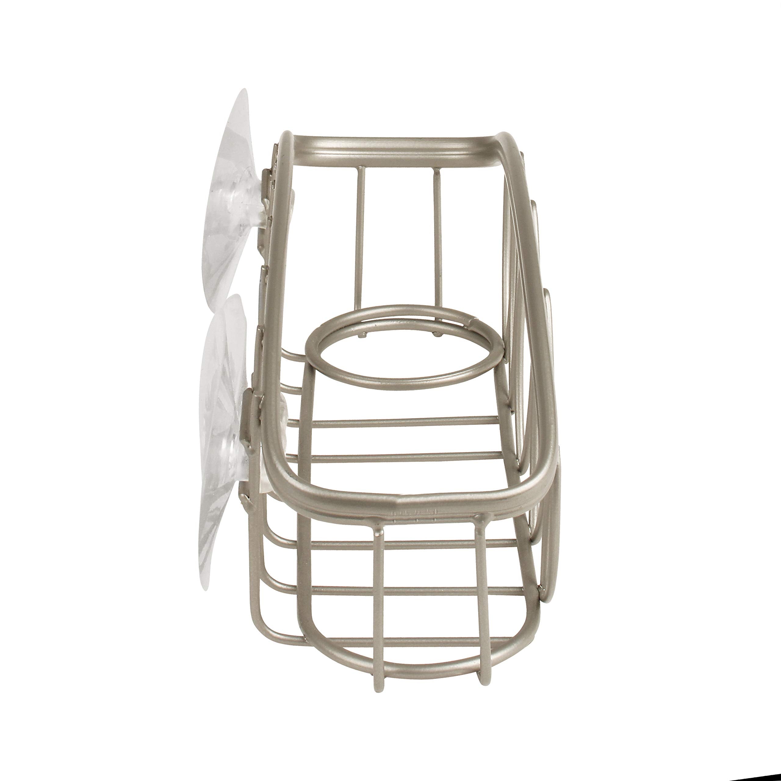 Spectrum Diversified Leaf Sponge & Brush Holder, Satin Nickel