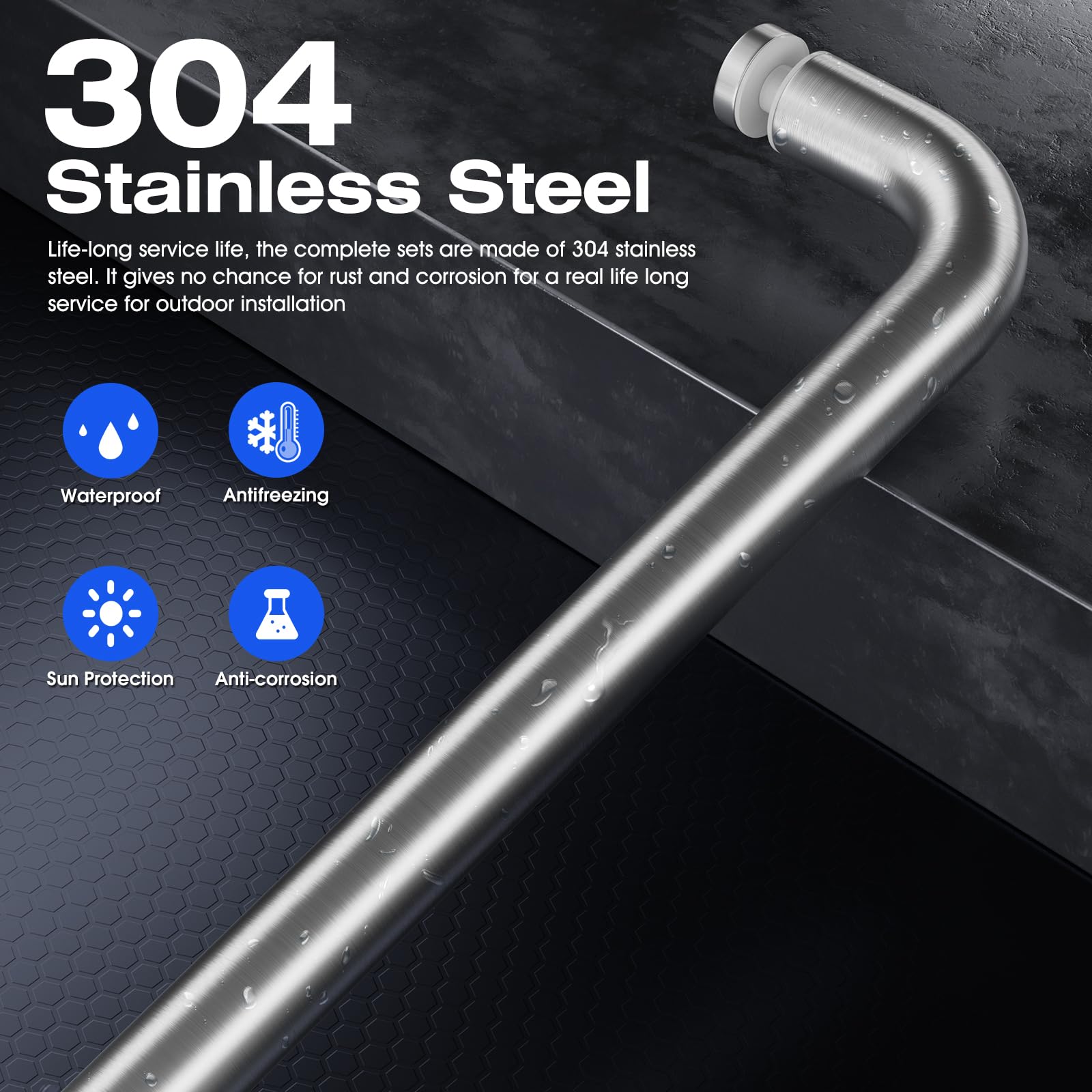 Ranbo Glass Shower Door Towel Bar 22 Inch Stainless Steel Sliding Shower Door Handle Replacement With Brushed Nickel Finish For