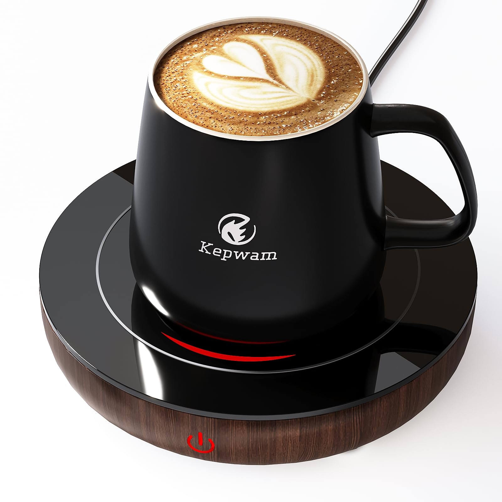 Kepwam Coffee Mug Warmer & Mug Set, Candle Warmer With Gravity Sensor, 3 Temp Settings Coffee Warmer For Desk 6H Auto Shut Off C