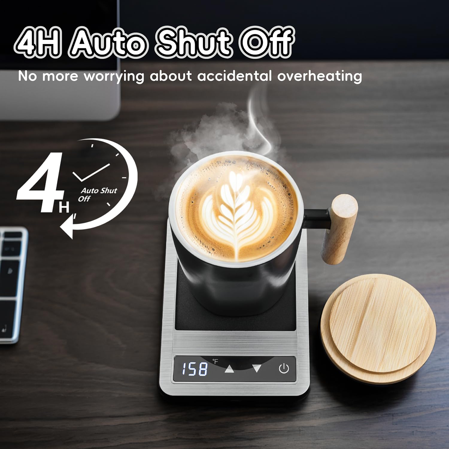 Coffee Mug Warmer & Mug Set 2025, Heated Cup For Desk With Temperature Control And Smart Auto Shut Off, 14Oz