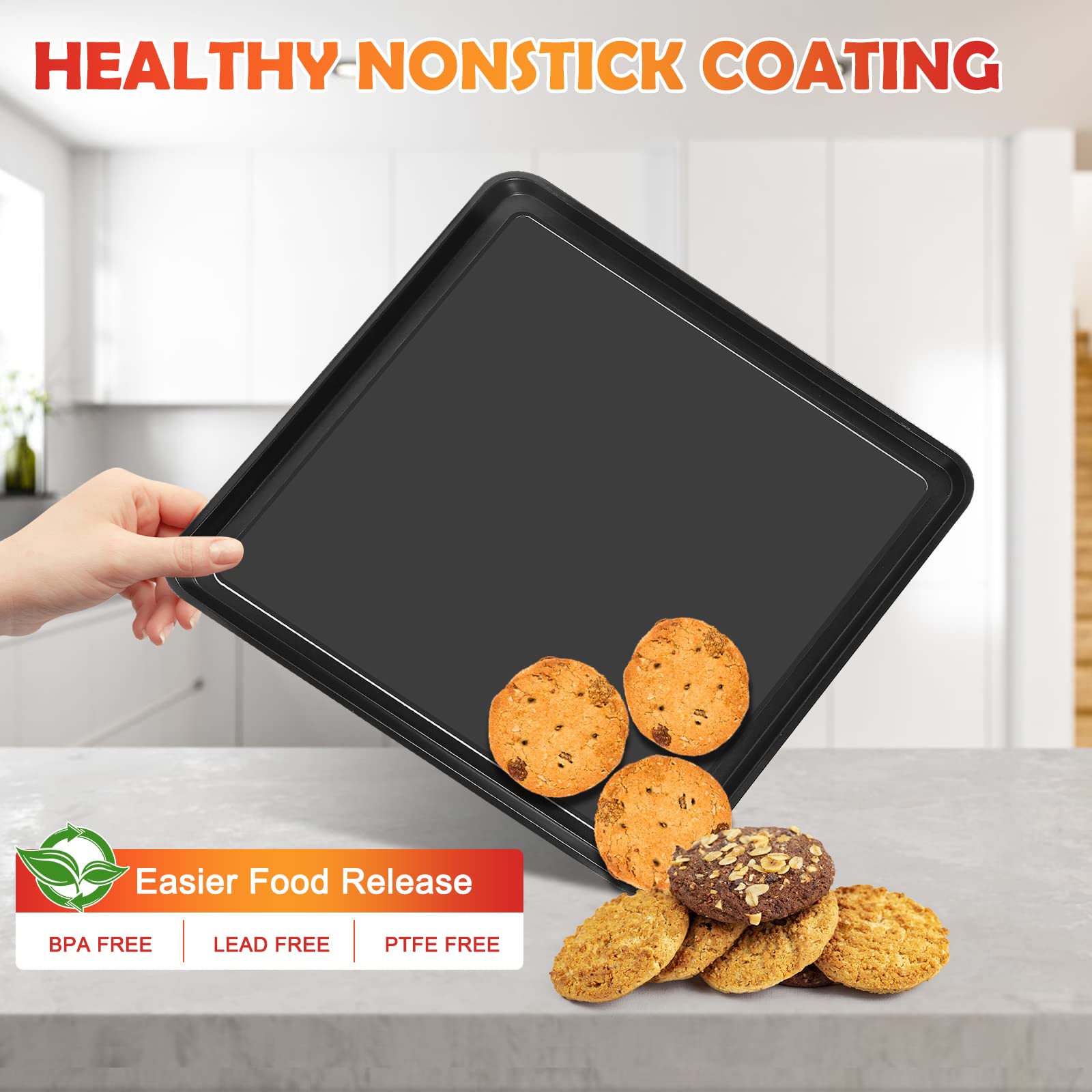 13''    13'' Nonstick Baking Sheet, Replacement Baking Pan For Ninja Sp100, Sp101, Sp1001C, Sp201 Foodi Air Fry Oven, Baking Tra