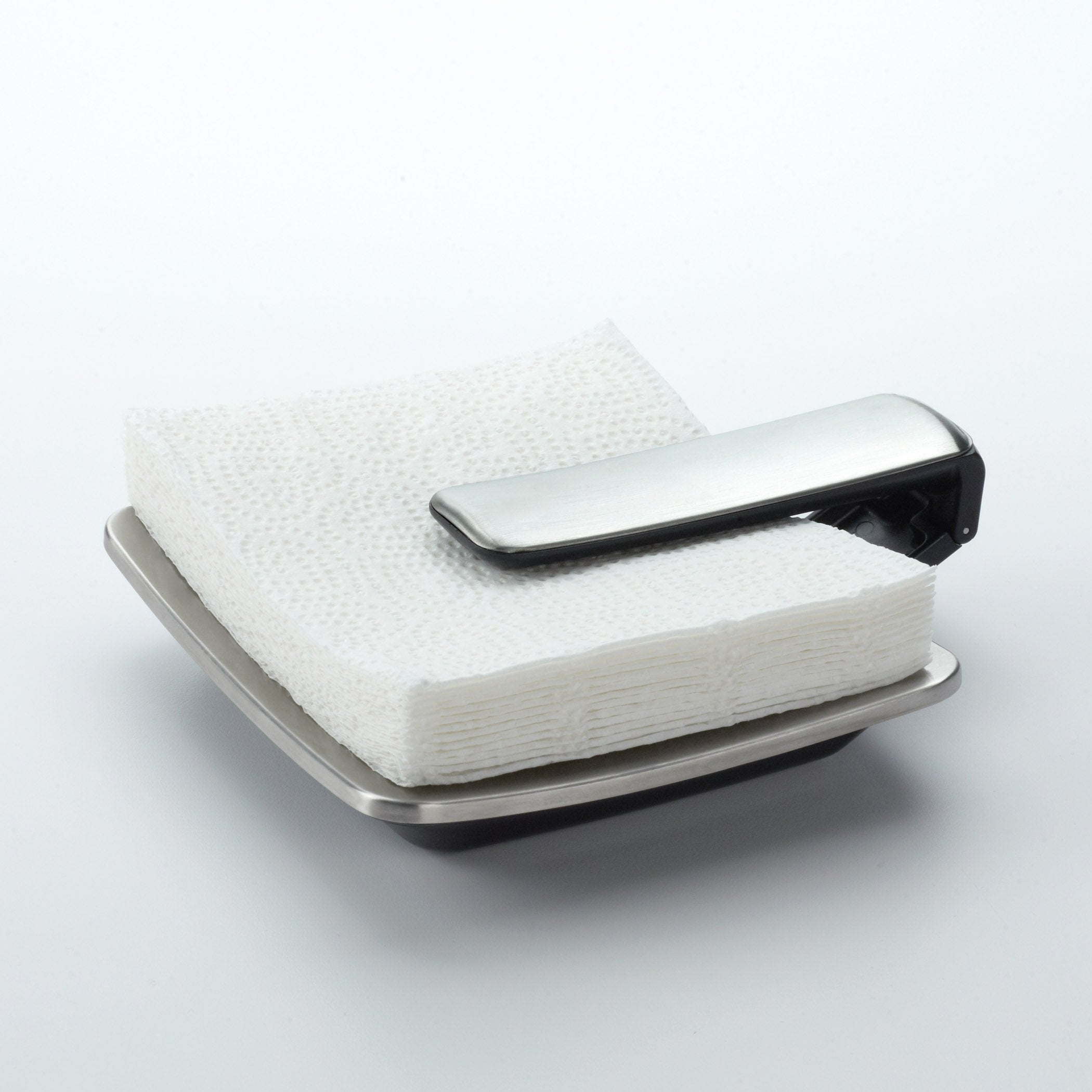 Oxo Good Grips Simplypull Napkin Holder, Stainless Steel, Silver/Black