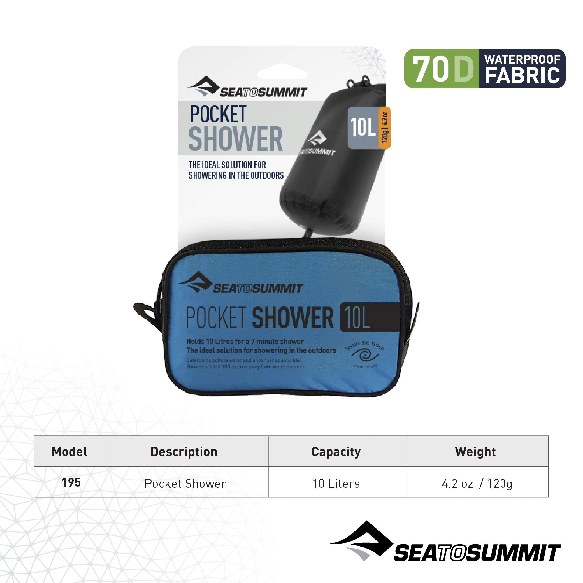 Sea to Summit Lightweight Pocket Shower for camping and Travel