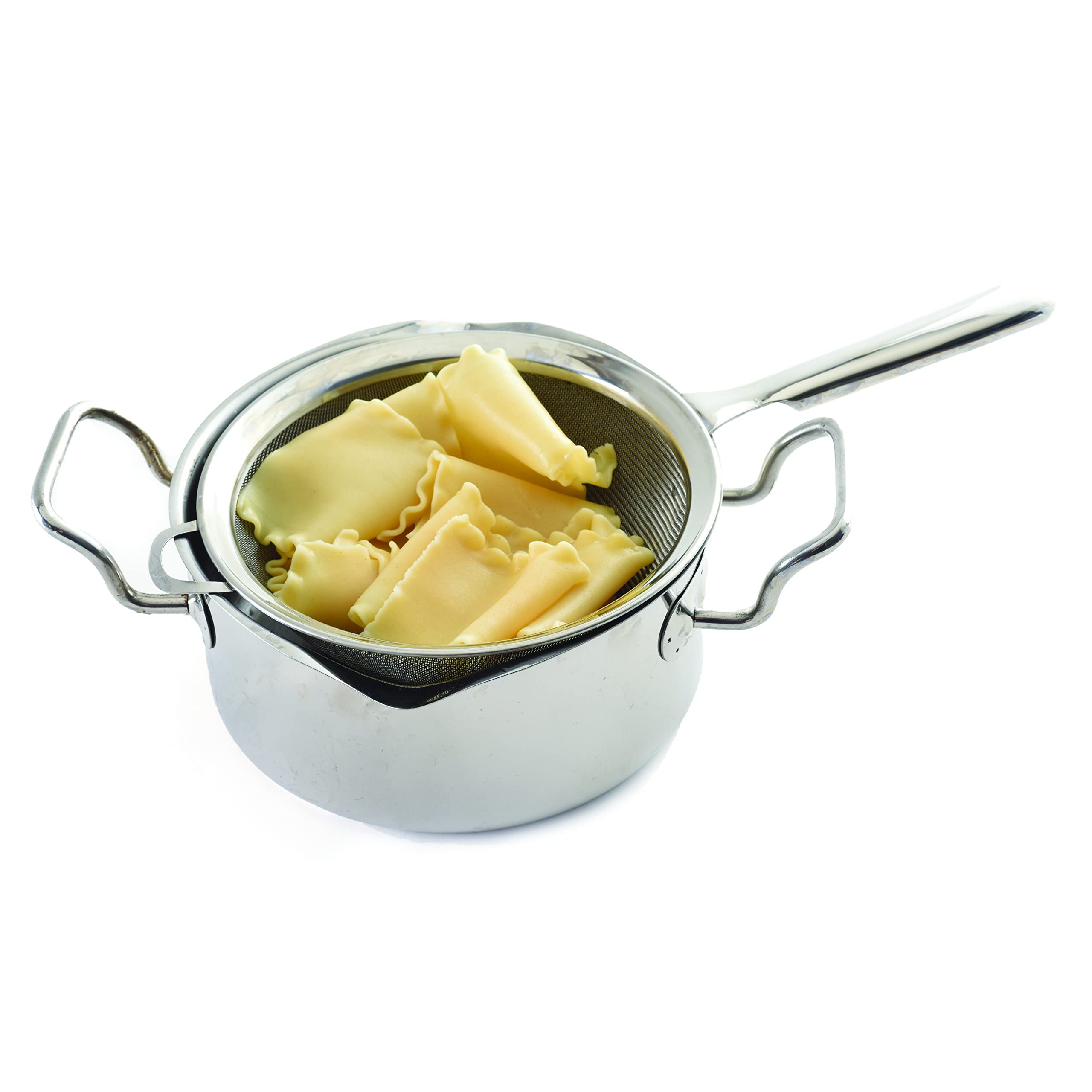 Norpro 2155 Krona Stainless Steel Double Mesh Strainer, 6'', As Shown