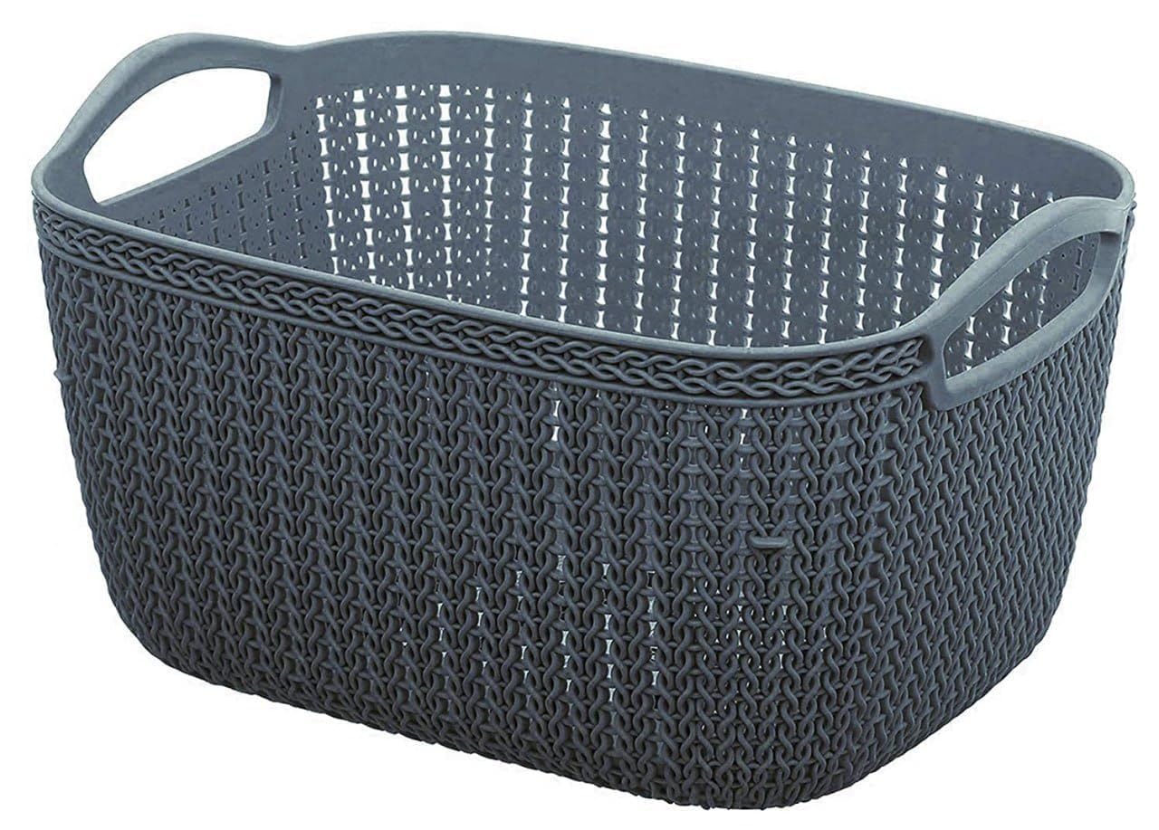 Qshare Net Basket  SmallSized Unbreakable Basket For Fruits Vegetables Baby Cloth Cutlery Laundry Magazines, Cosmetics, Statio