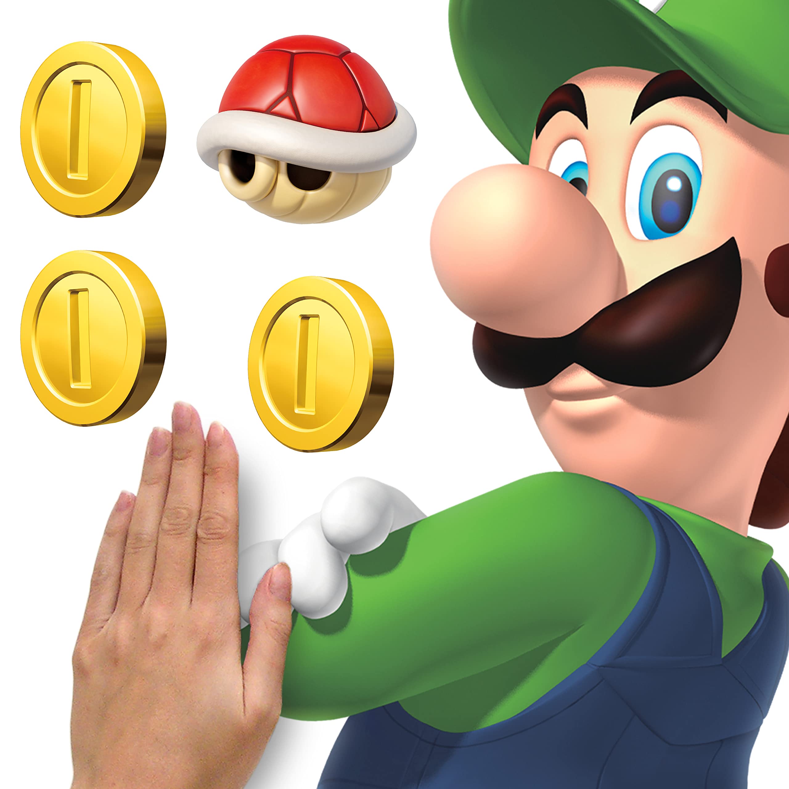 Roommates Rmk5223Gm Super Luigi And Mario Peel And Stick Wall Decals, Red, Green, Yellow