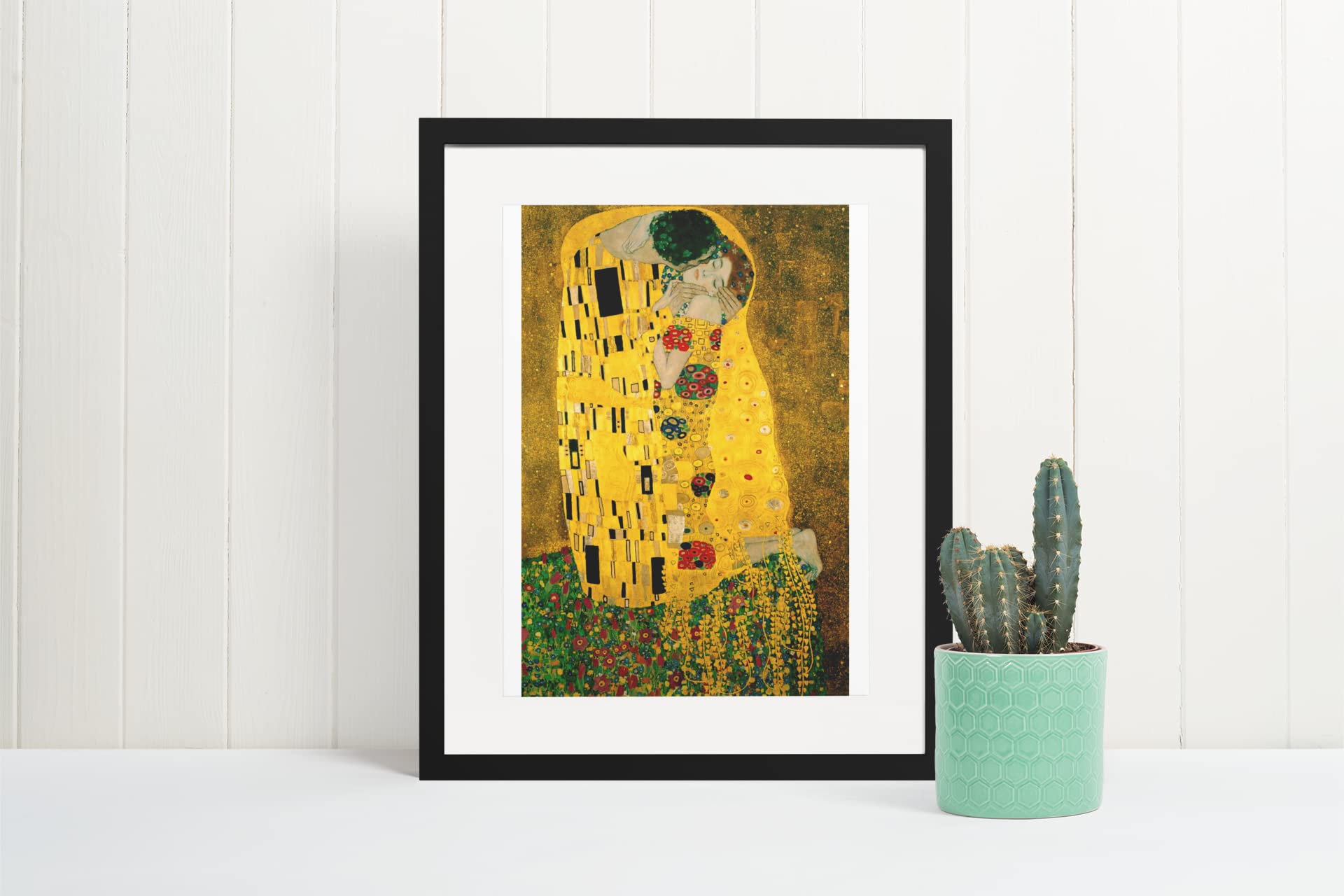 Gustav Klimt The Kiss Painting Great Office and Home Decor Living Room Poster Botanical Wall Art Picture Gold Victorian Decoration Austrian Symbolist Painter Cool Wall Decor Art Print Poster 24x36