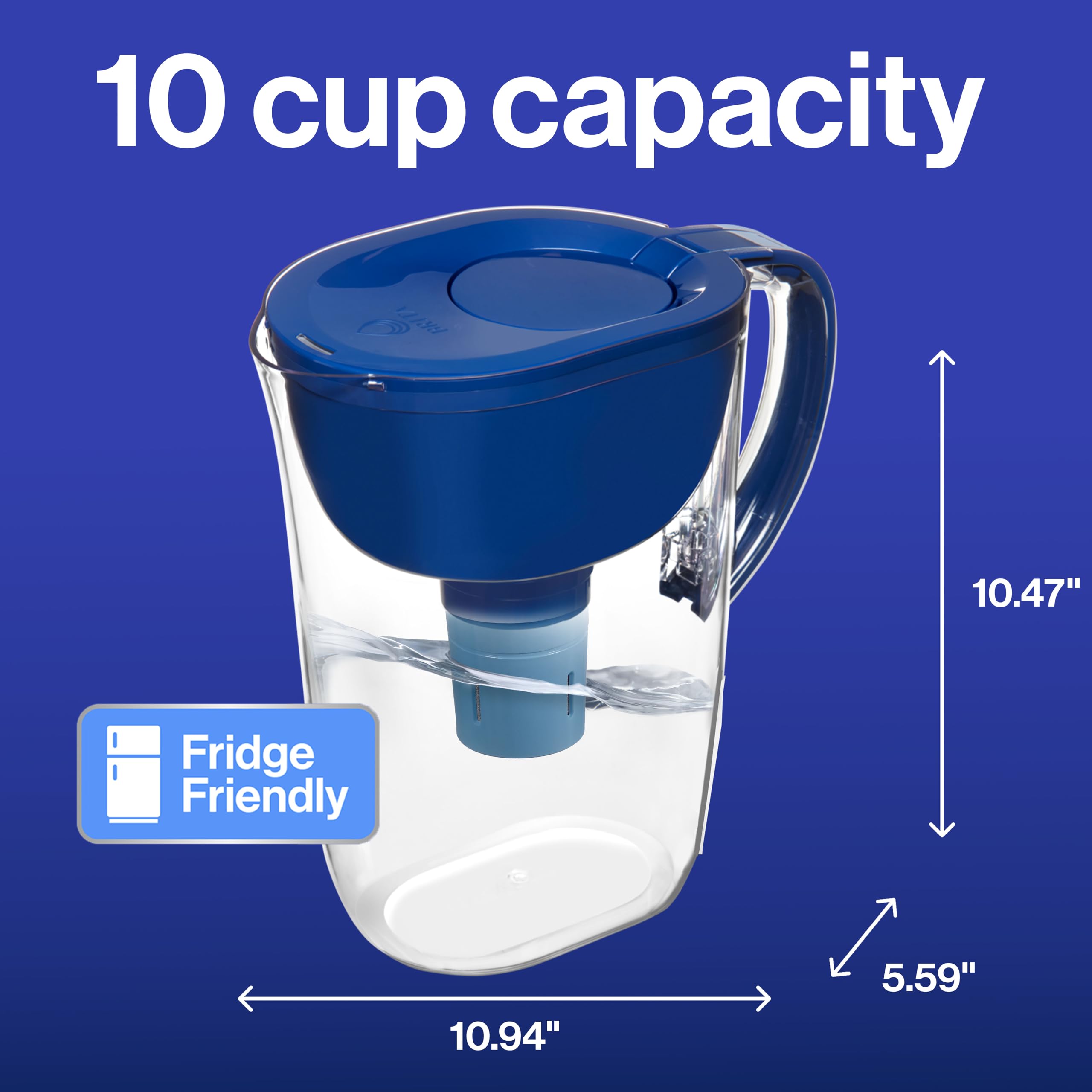 Brita Everyday Elite Water Filter Pitcher With Smartlight Filter Change Indicator, Bpa-Free, Reduces 99% Of Lead, Lasts Six Mont