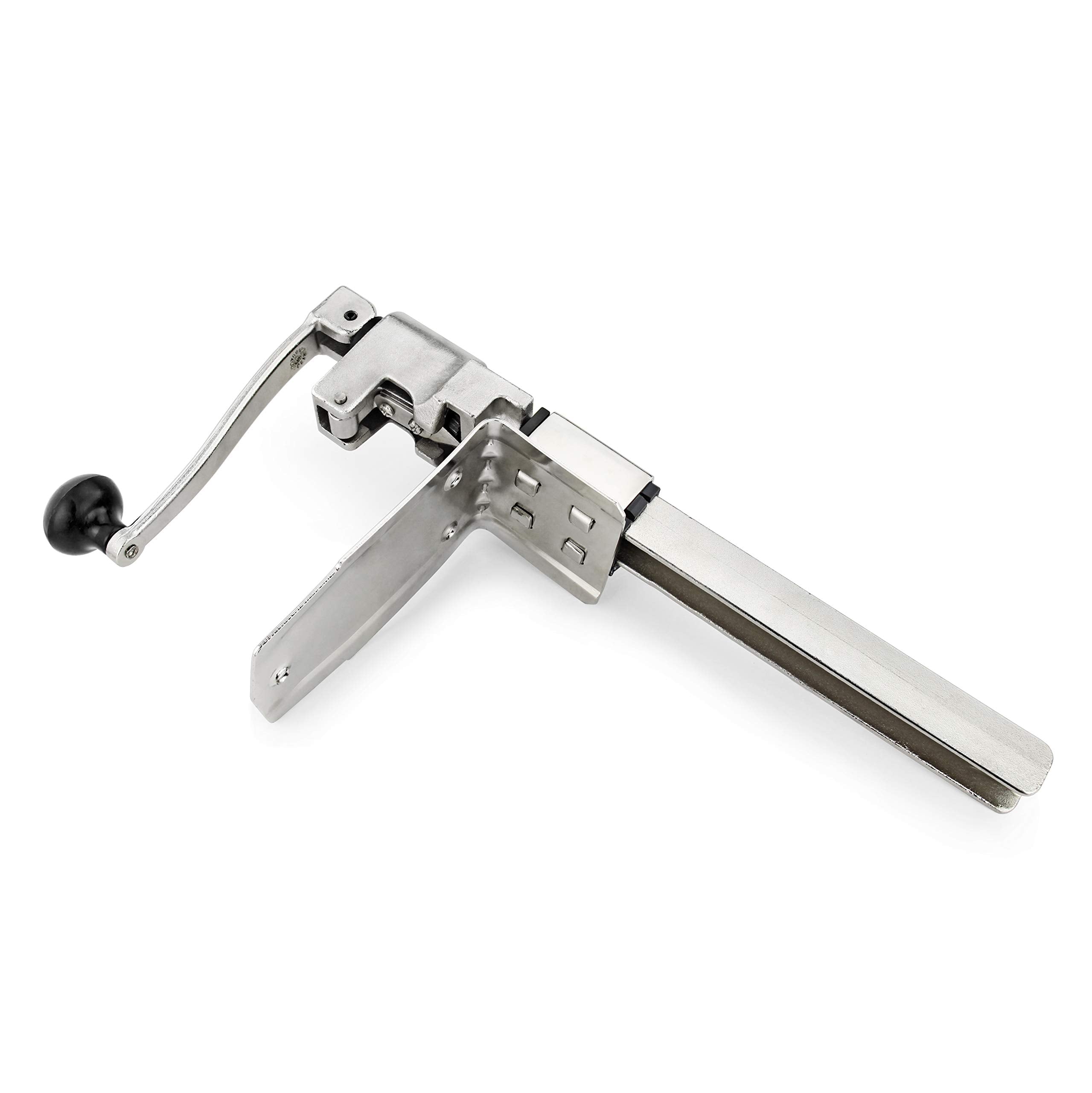 New Star Foodservice Manual Table Can Opener, Plated Steel Base, 11" Tall, Silver, Model 7006841