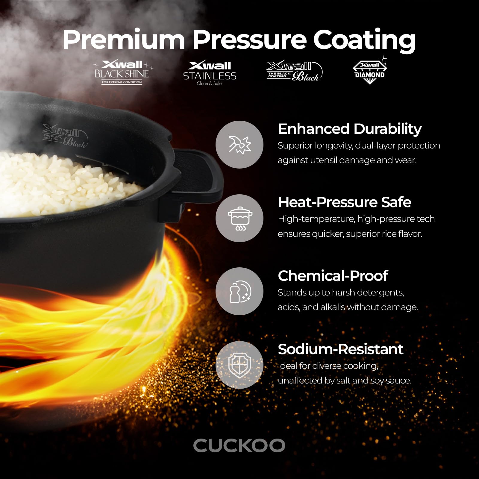Cuckoo Heating Pressure Cooker & Warmer - 12 Built-In Programs, Glutinous (White), Mixed, Brown, Gaba Rice, And More, 10 Cups