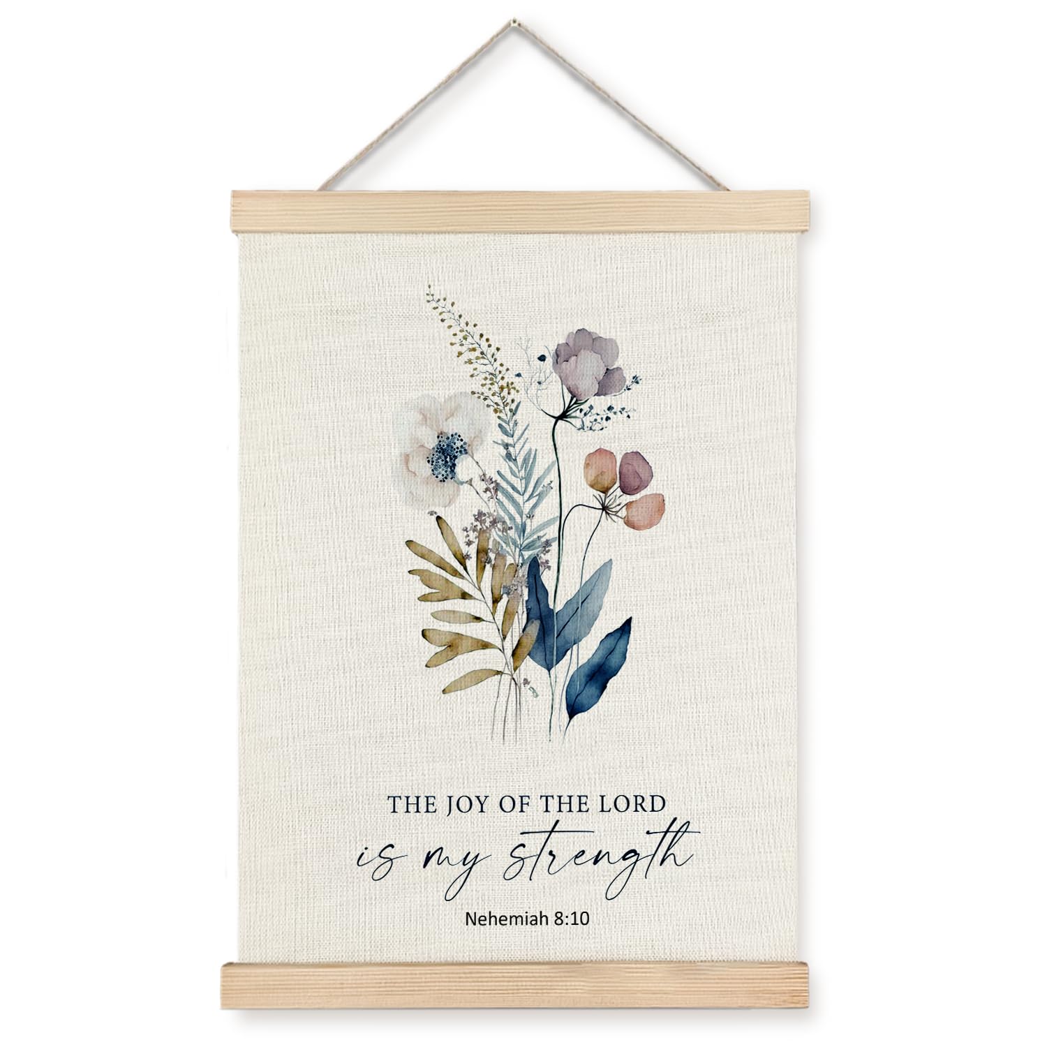 Supwhd Christian Wall Decor, The Joy Of The Lord Is My Strength Bible Verses Wall Decor, Scripture Wall Art For Bedroom Living R