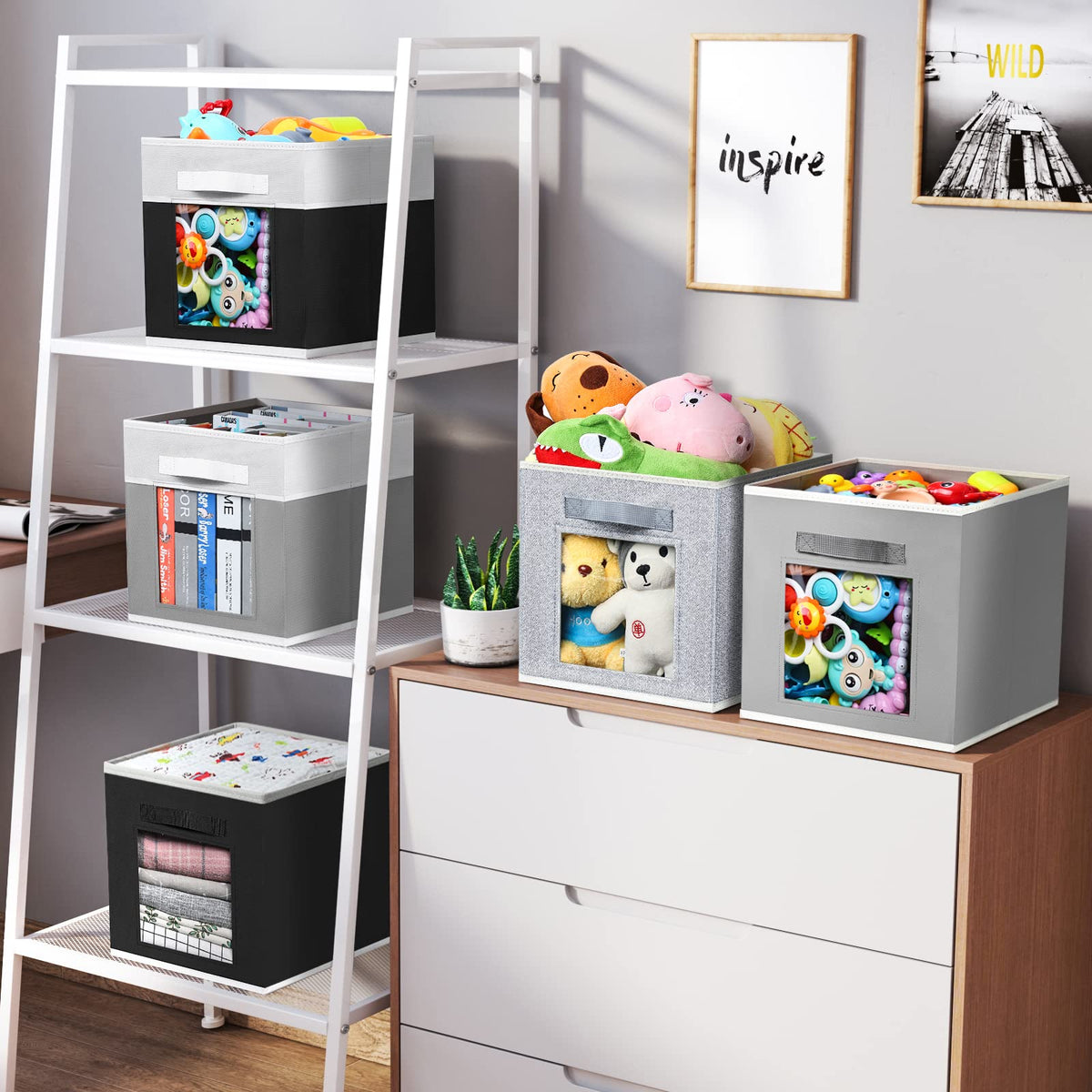 Homsorout Linen Closet Organizers And Storage - 6 Pack Cube Storage Bi ...