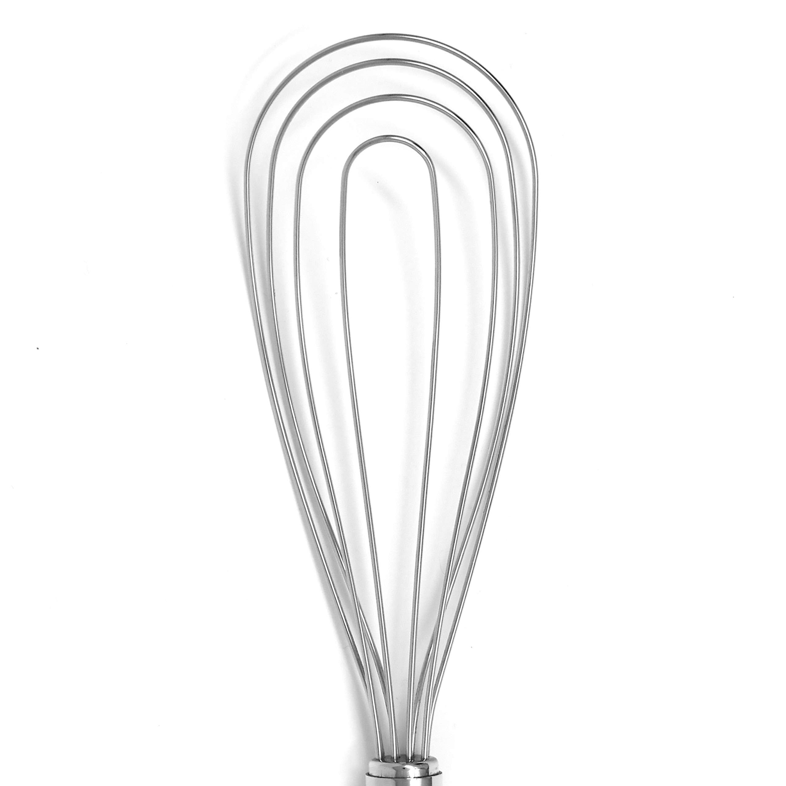 Norpro Krona 11-Inch Stainless Steel Flat Whisk, 11In/28Cm, Silver