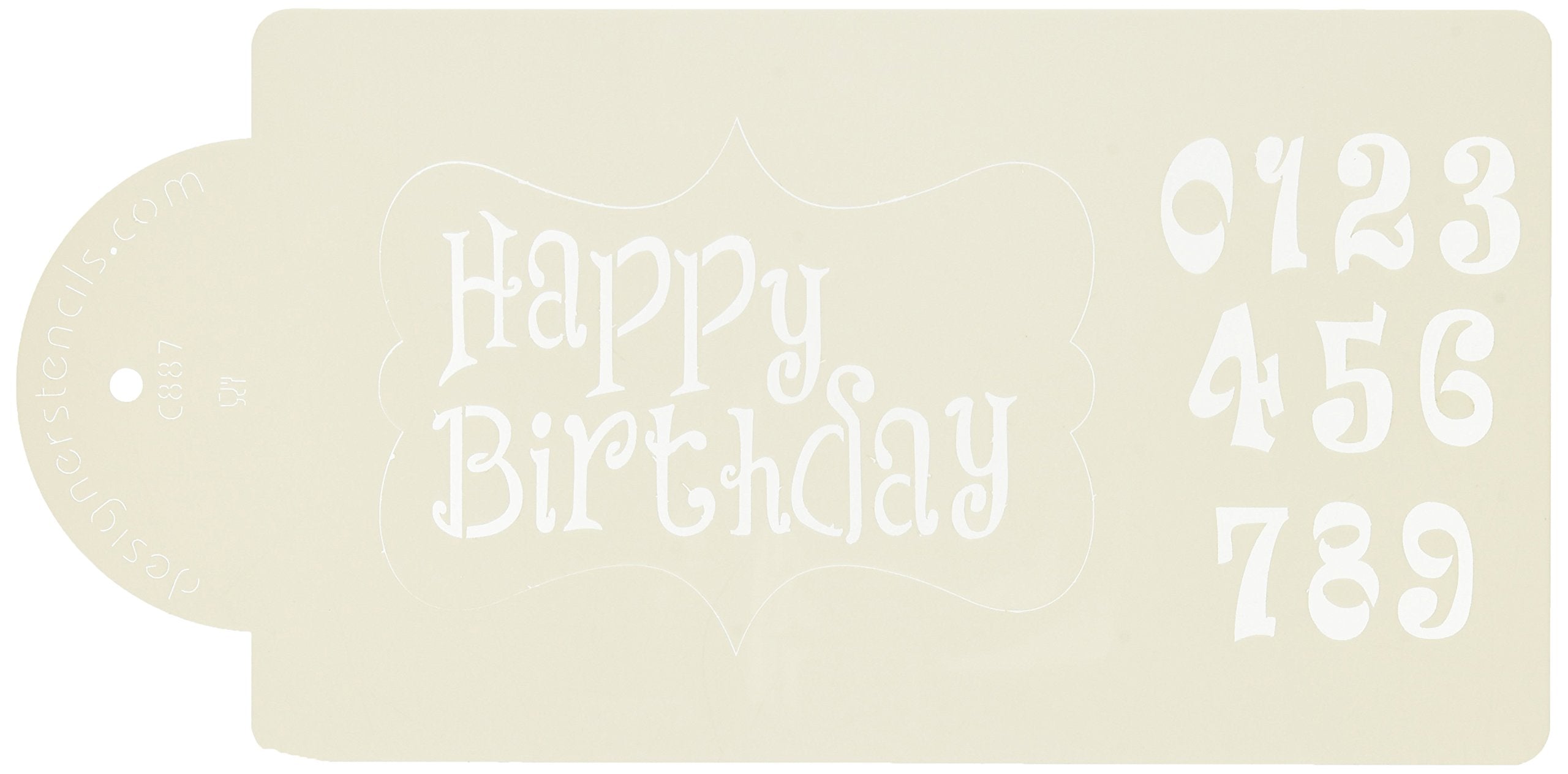 Happy Birthday Plaque Cake Stencil By Designer Stencils
