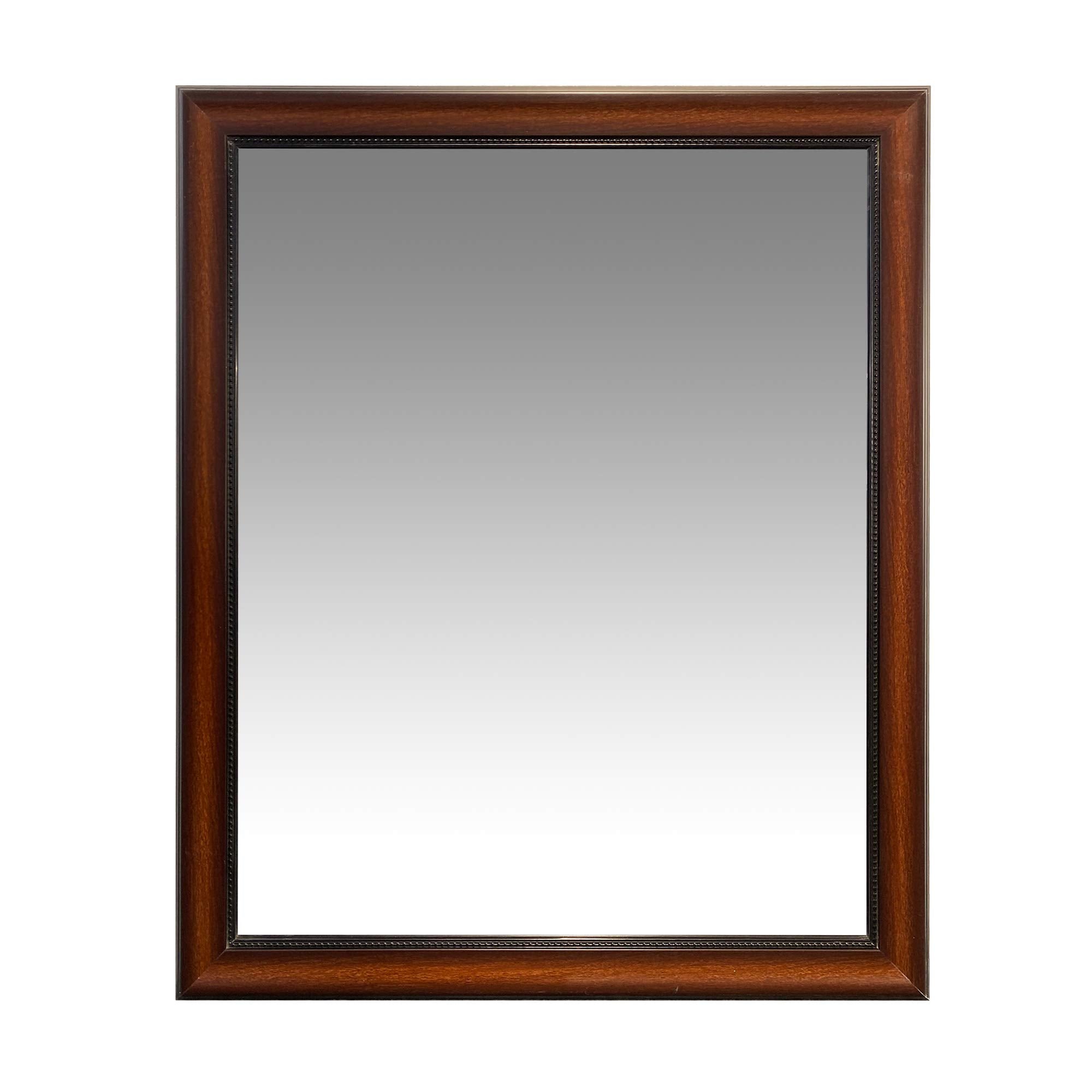 The Urban Port Molded Polystyrene Frame Wall Mirror with Beaded Details