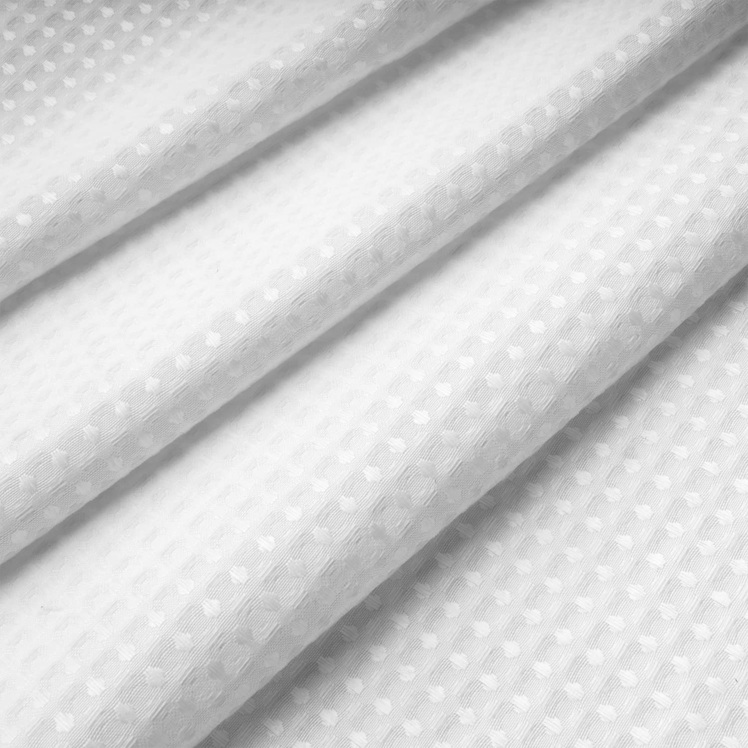 N&Y Home Stall Waffle Weave Shower Curtain With Snap-In Fabric Liner & Hooks Set - 36'' X 72'' Small Shower Stall Size, Hotel St